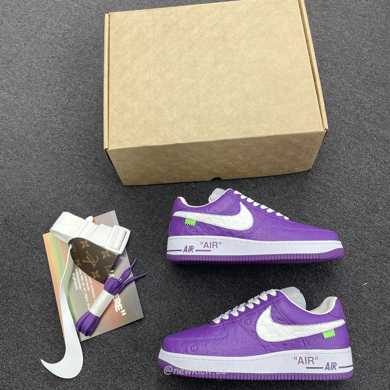 Lv X Nike Air Force 1 Low Purple (9) - www.kitistry.com