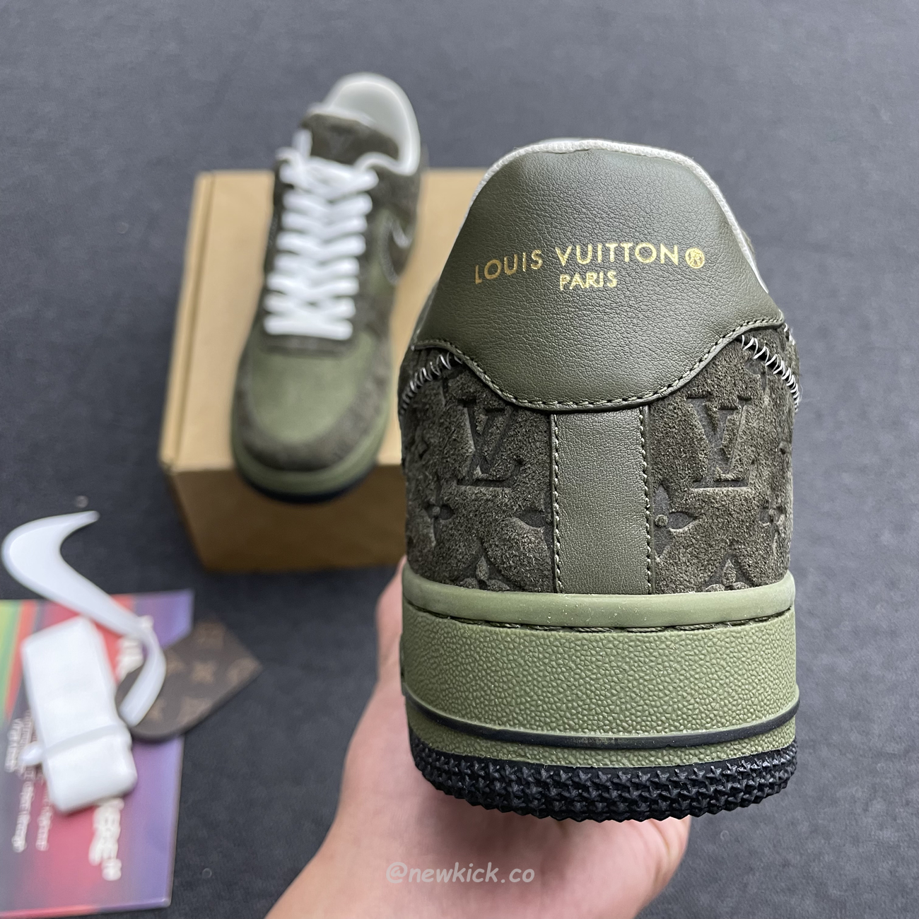 Lv X Nike Air Force 1 Low Green (3) - www.kitistry.com