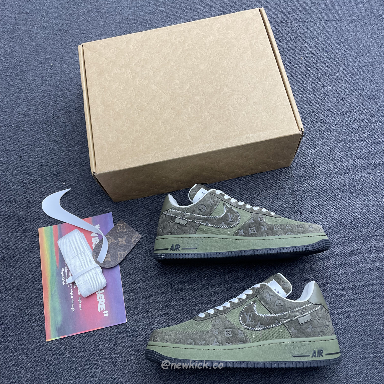 Lv X Nike Air Force 1 Low Green (4) - www.kitistry.com