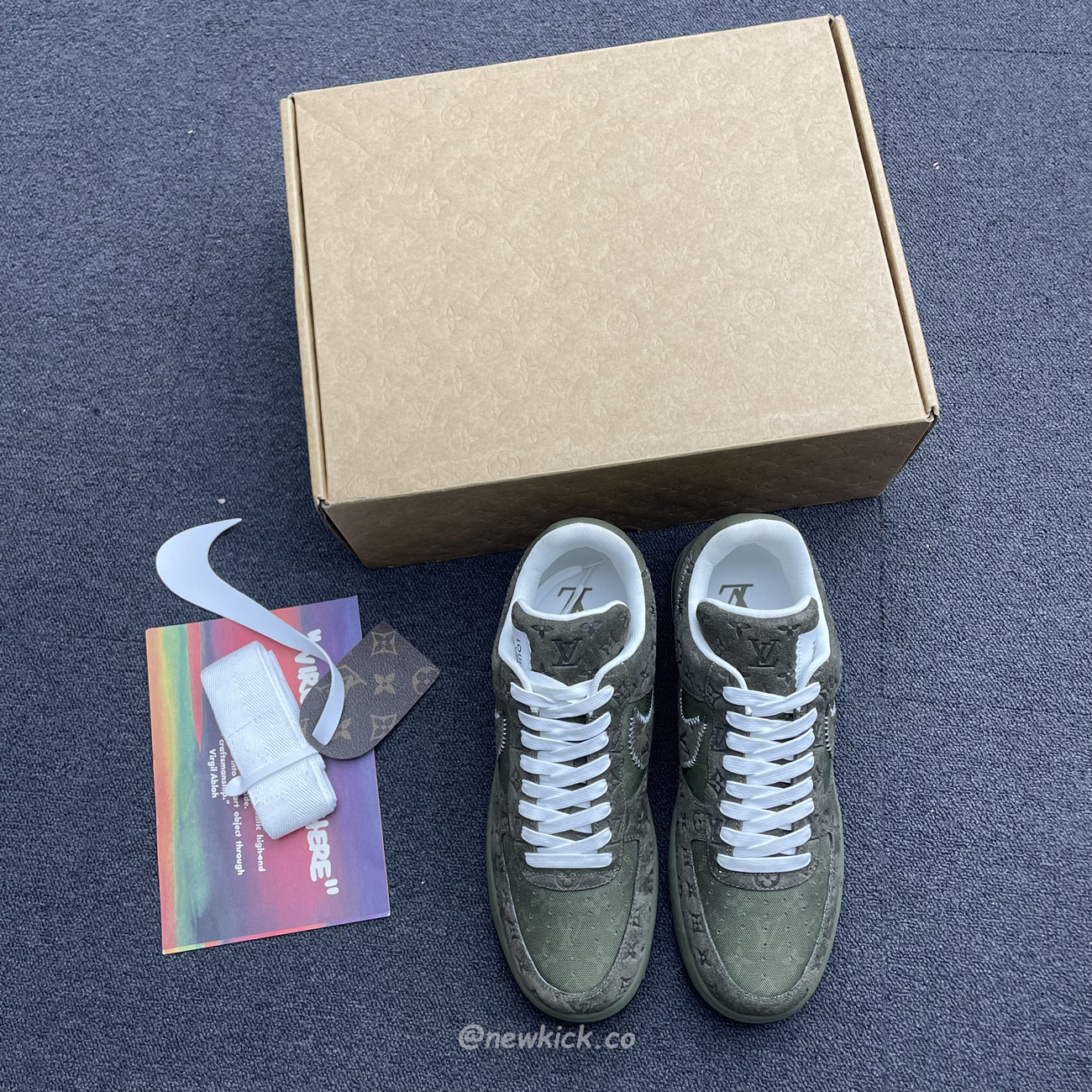 Lv X Nike Air Force 1 Low Green (5) - www.kitistry.com