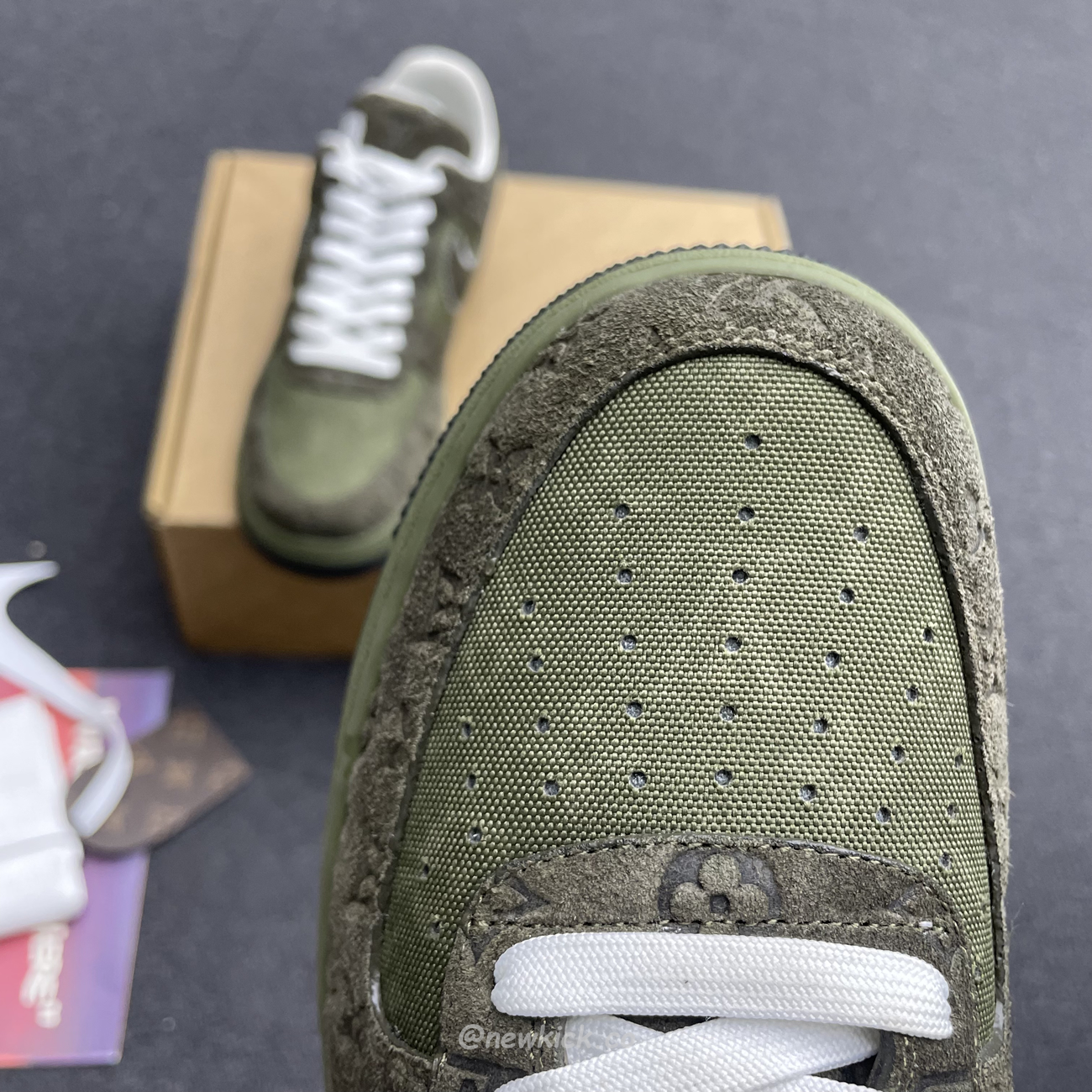 Lv X Nike Air Force 1 Low Green (6) - www.kitistry.com