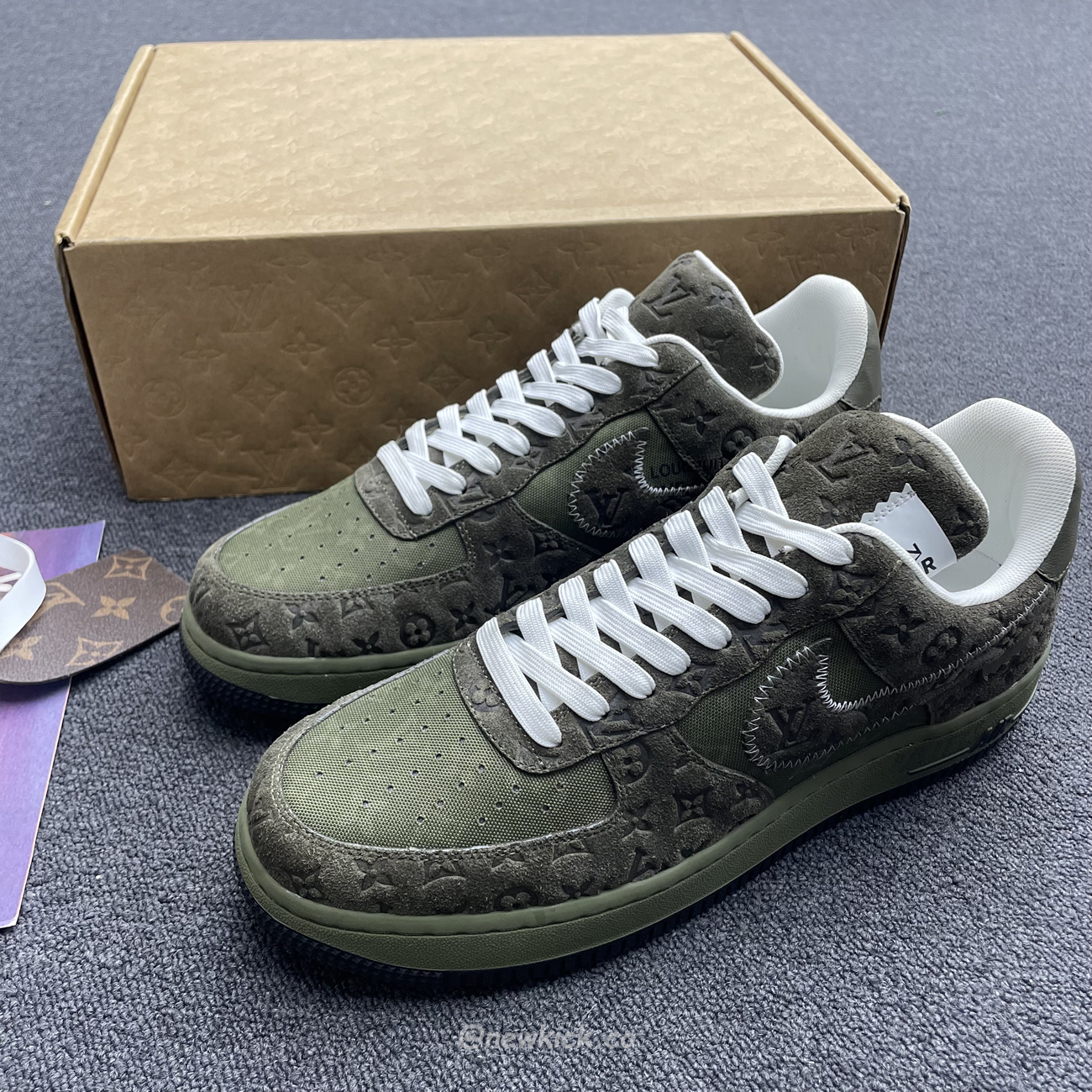 Lv X Nike Air Force 1 Low Green (7) - www.kitistry.com