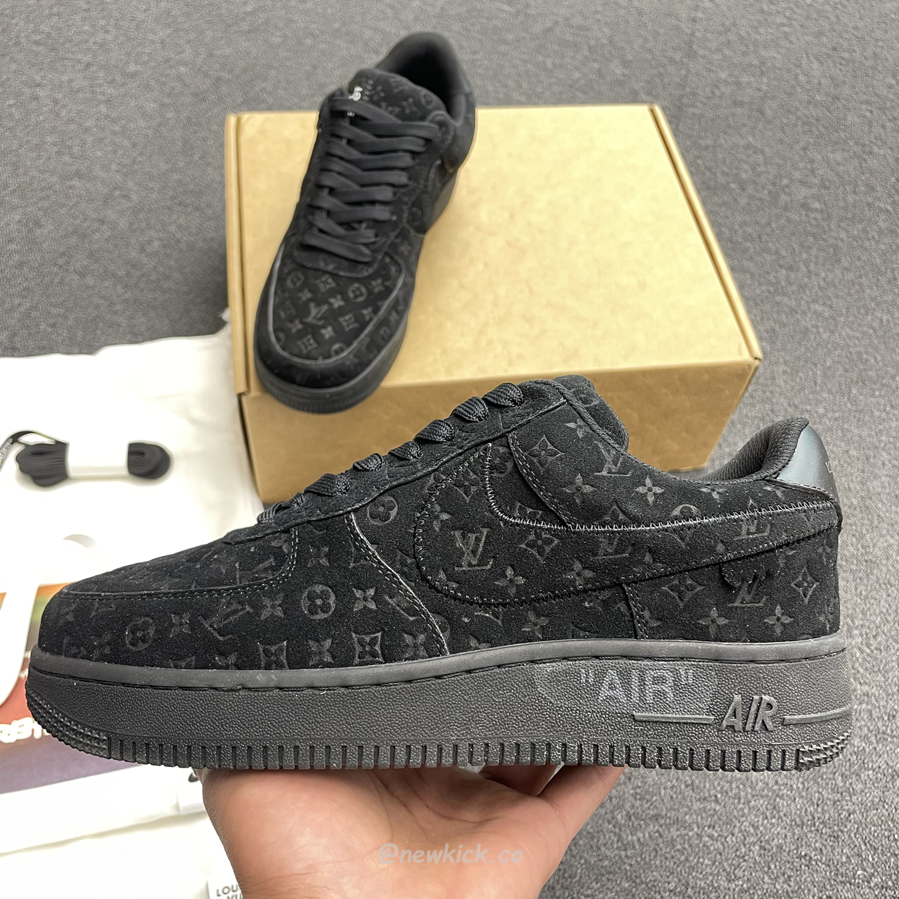 Louis Vuitton Nike Air Force 1 Low By Virgil Abloh Black (7) - www.kitistry.com
