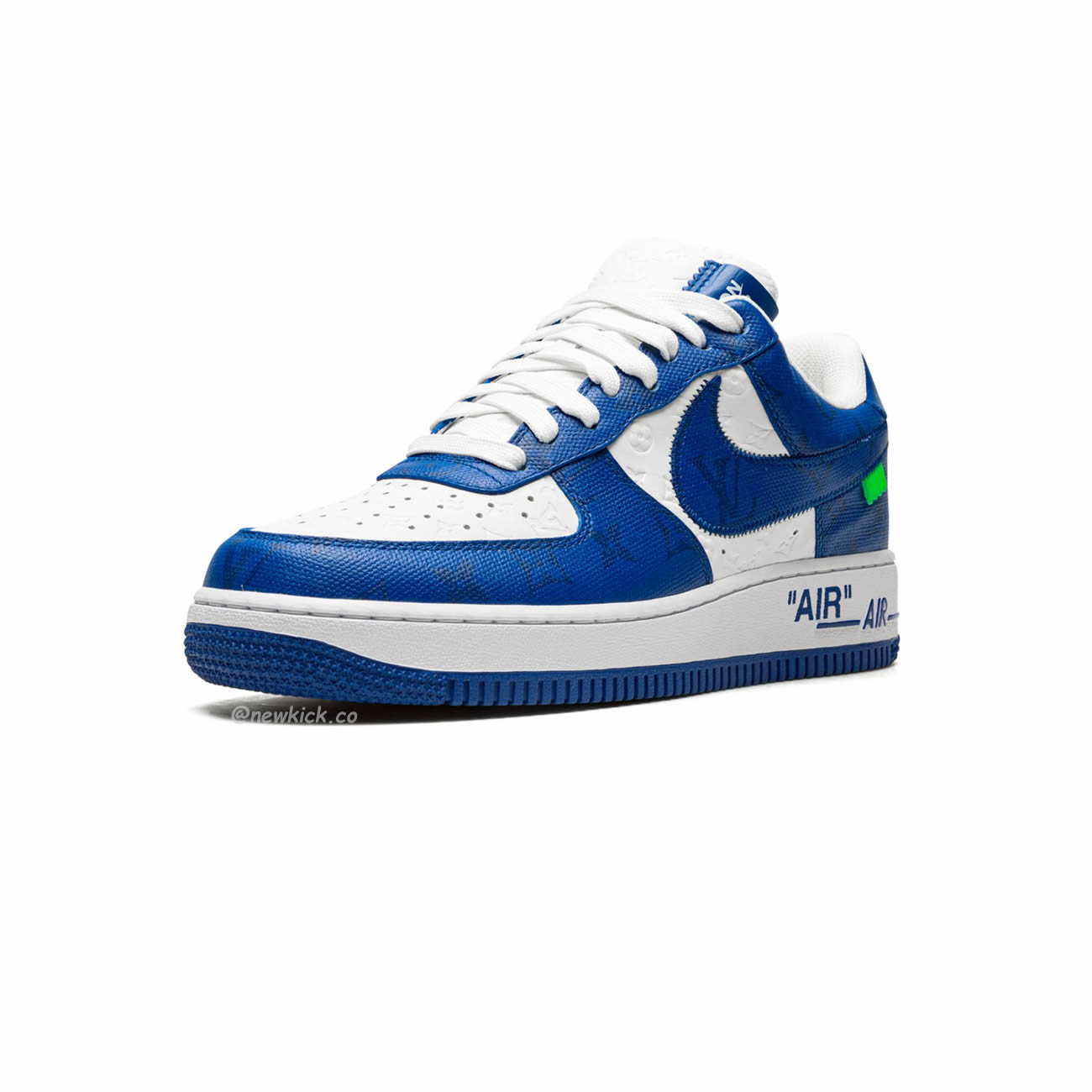 Louis Vuitton Nike Air Force 1 Low By Virgil Abloh White Green Royal (14) - www.kitistry.com