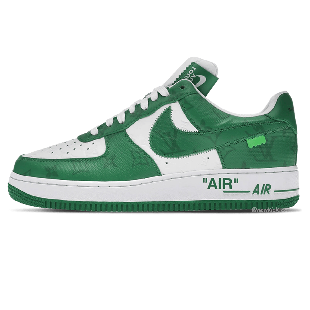 Louis Vuitton Nike Air Force 1 Low By Virgil Abloh White Green Royal (20) - www.kitistry.com