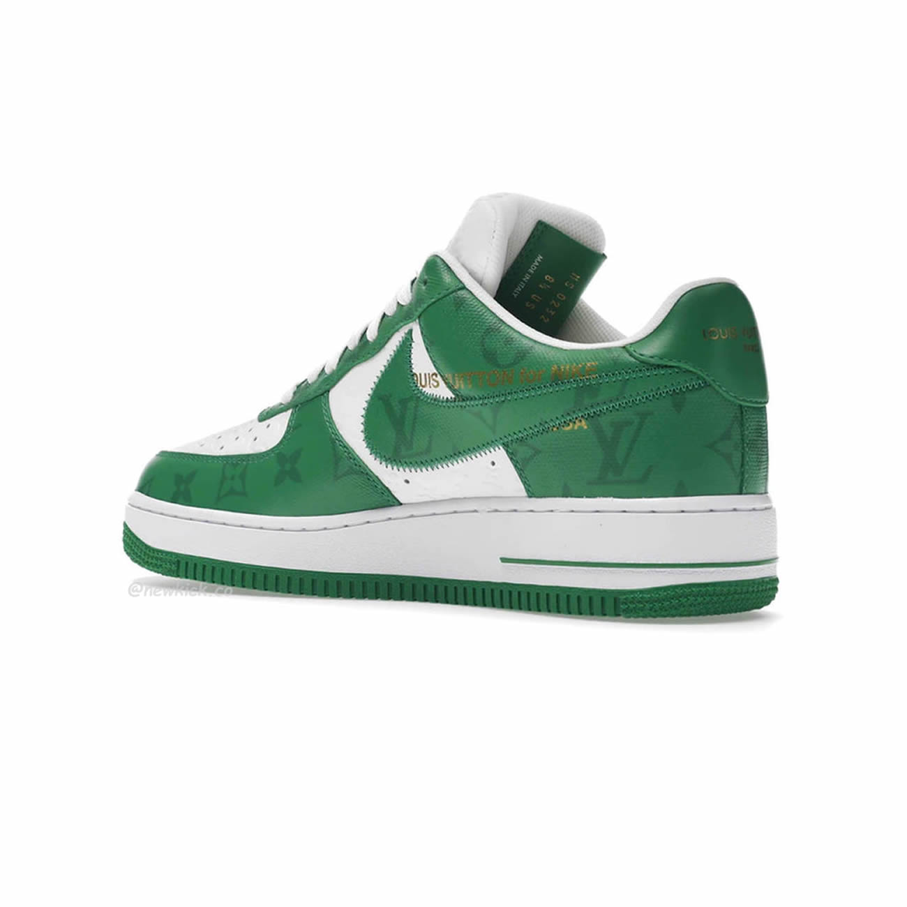 Louis Vuitton Nike Air Force 1 Low By Virgil Abloh White Green Royal (22) - www.kitistry.com