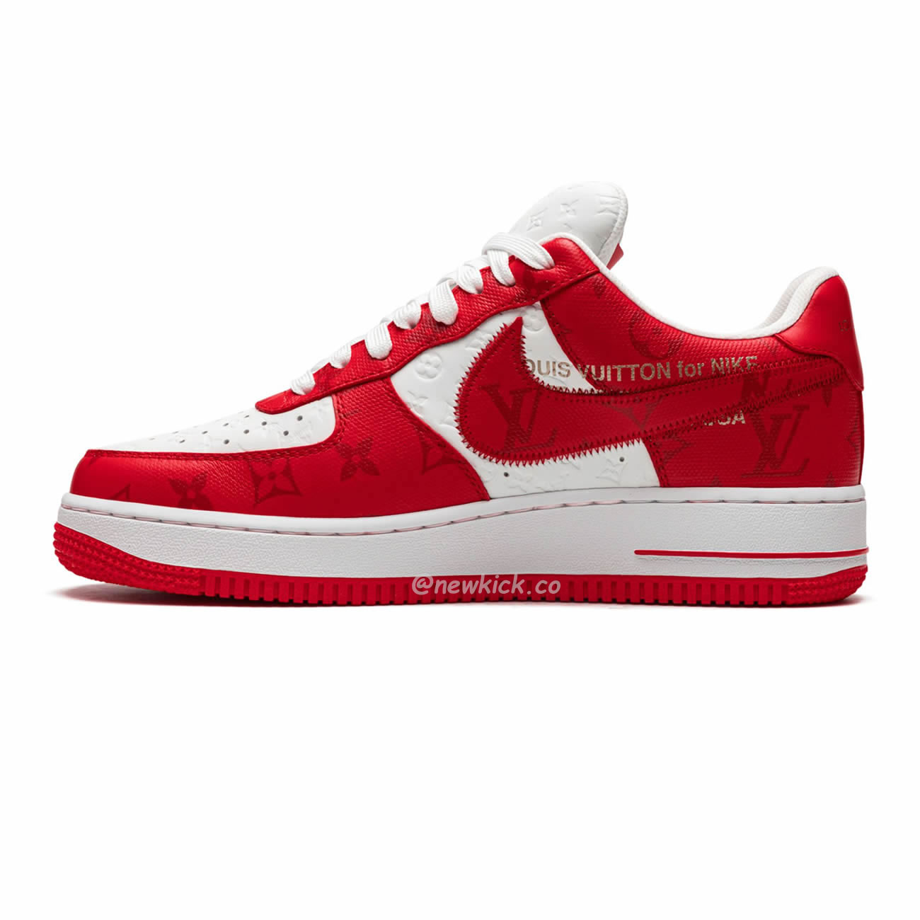 Louis Vuitton Nike Air Force 1 Low By Virgil Abloh White Green Royal (39) - www.kitistry.com