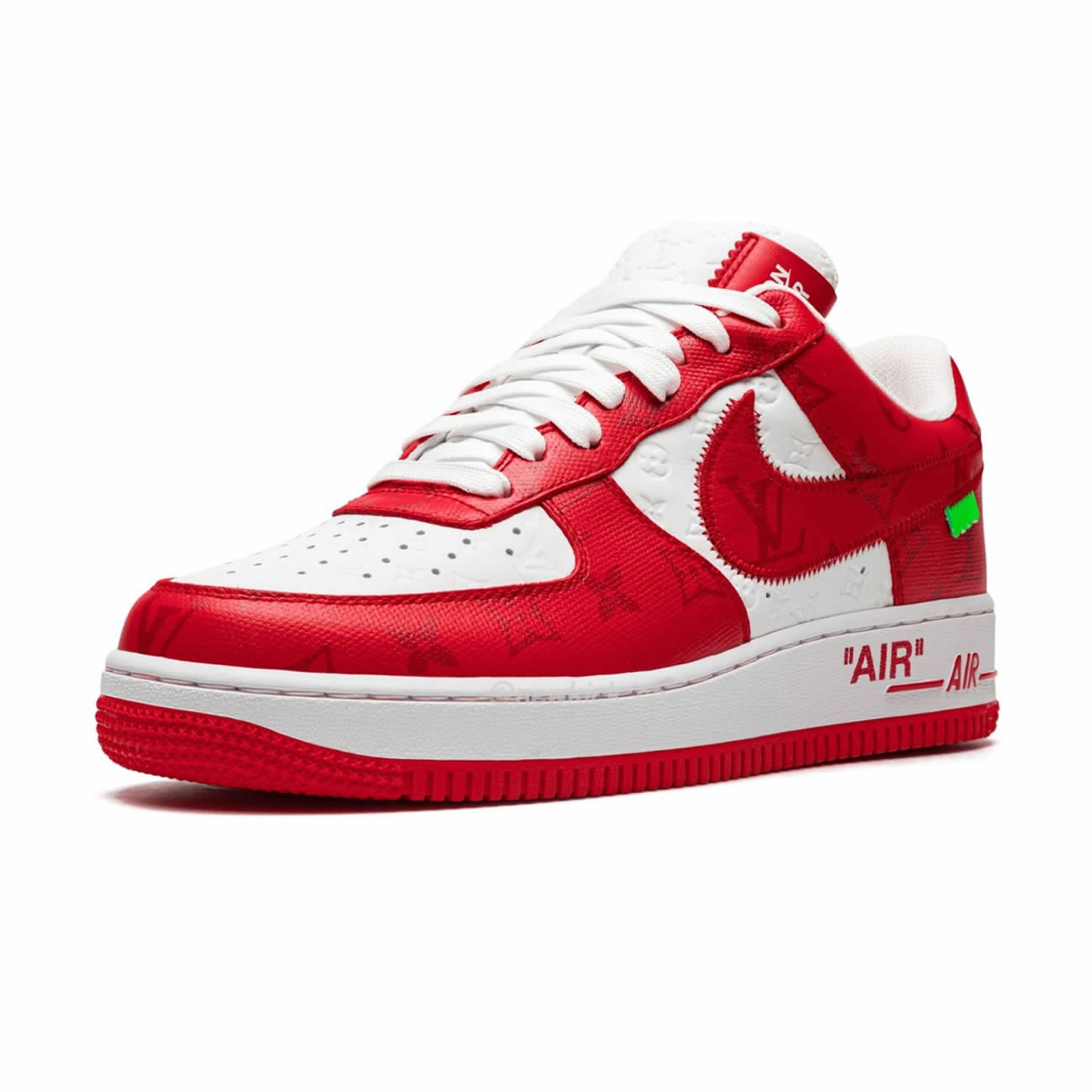 Louis Vuitton Nike Air Force 1 Low By Virgil Abloh White Green Royal (40) - www.kitistry.com