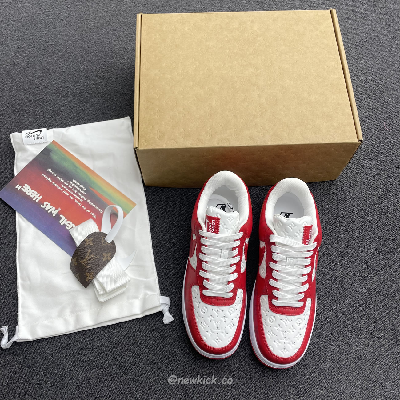 Louis Vuitton Nike Air Force 1 Low By Virgil Abloh White Green Royal (50) - www.kitistry.com