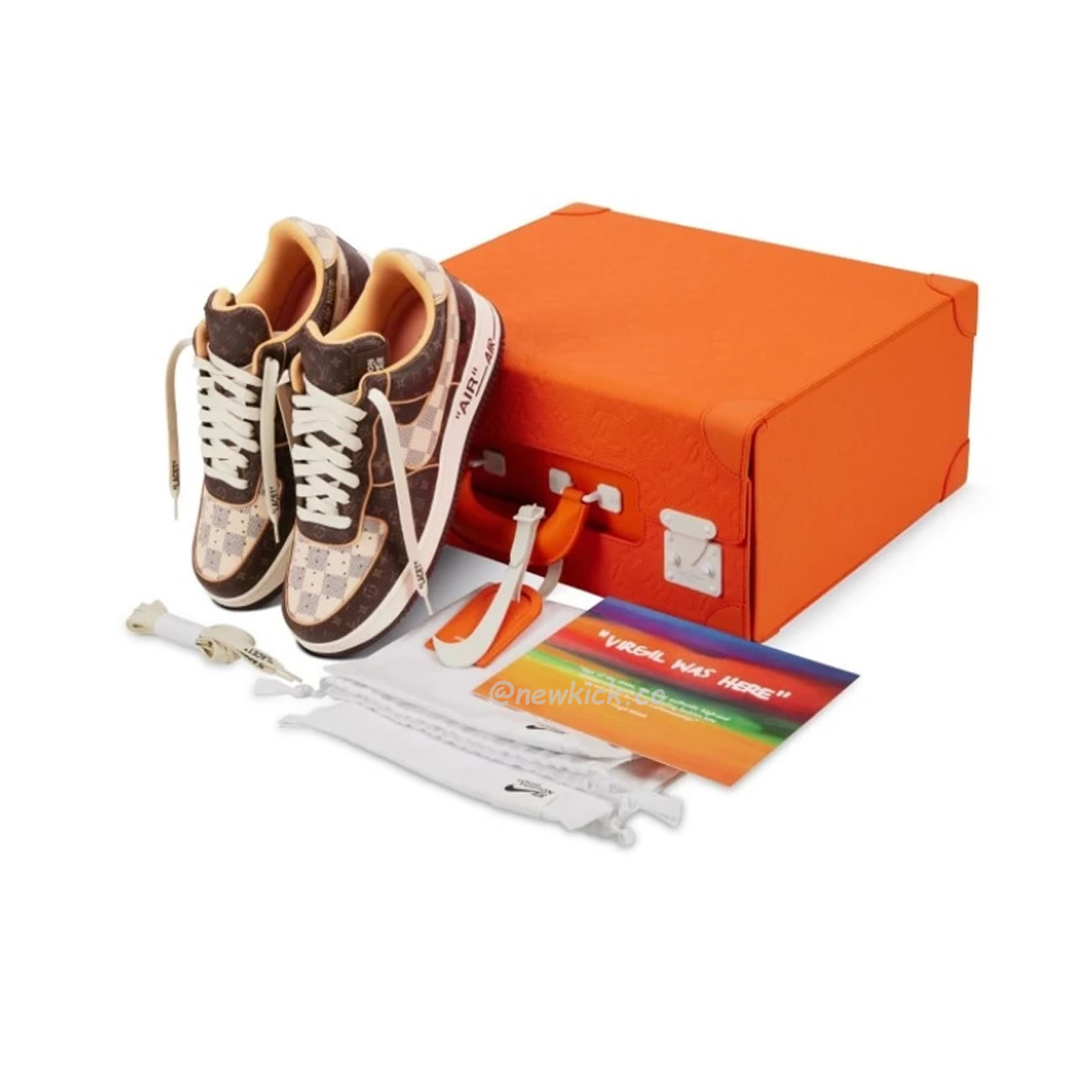 Nike Air Force 1 Low Louis Vuitton Monogram Brown Damier Azur (10) - www.kitistry.com