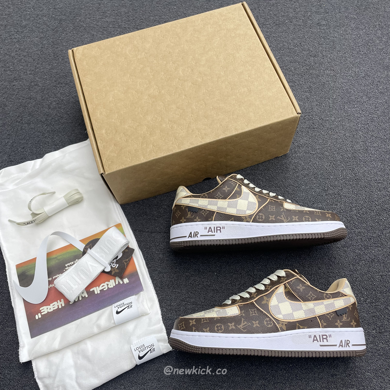 Nike Air Force 1 Low Louis Vuitton Monogram Brown Damier Azur (12) - www.kitistry.com