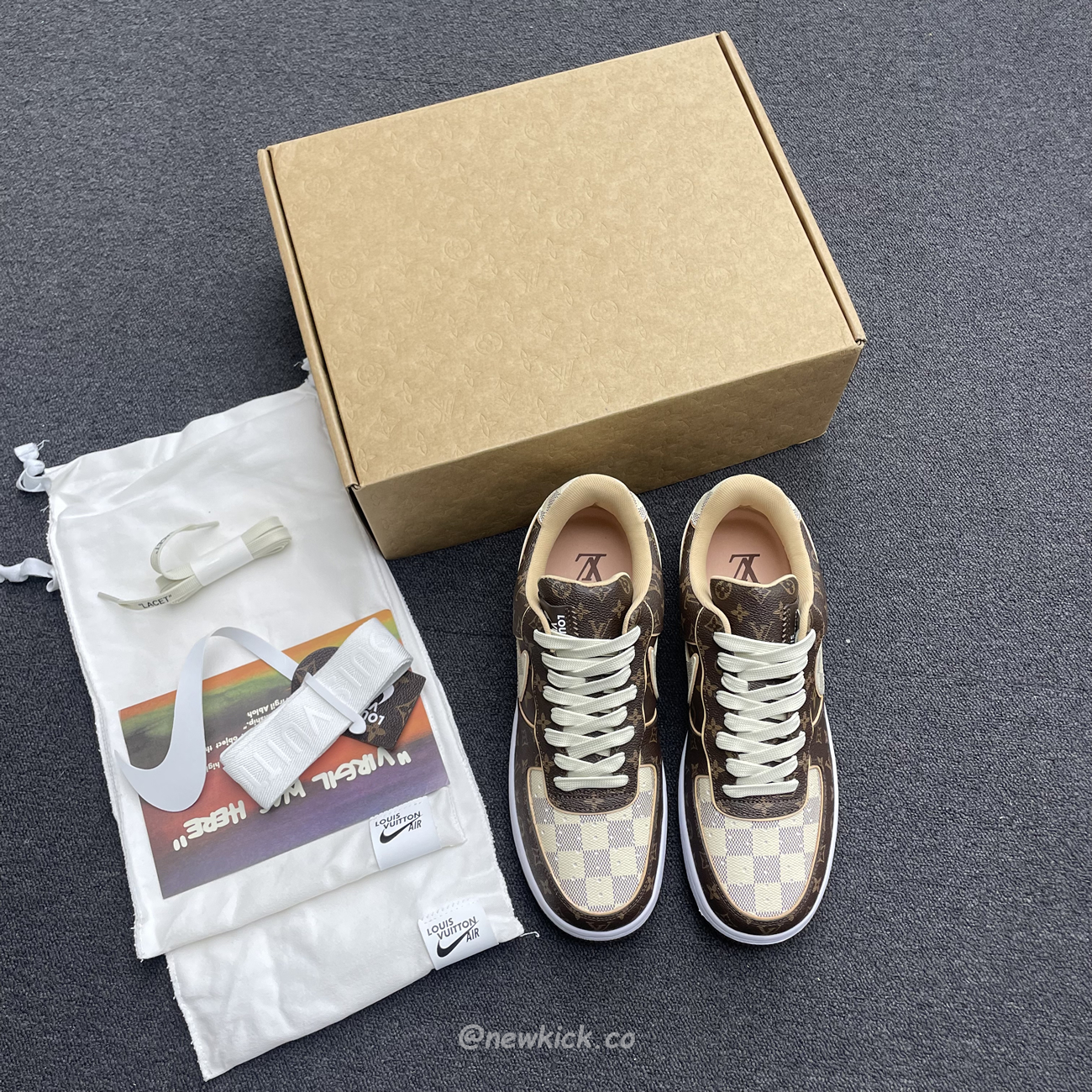 Nike Air Force 1 Low Louis Vuitton Monogram Brown Damier Azur (17) - www.kitistry.com