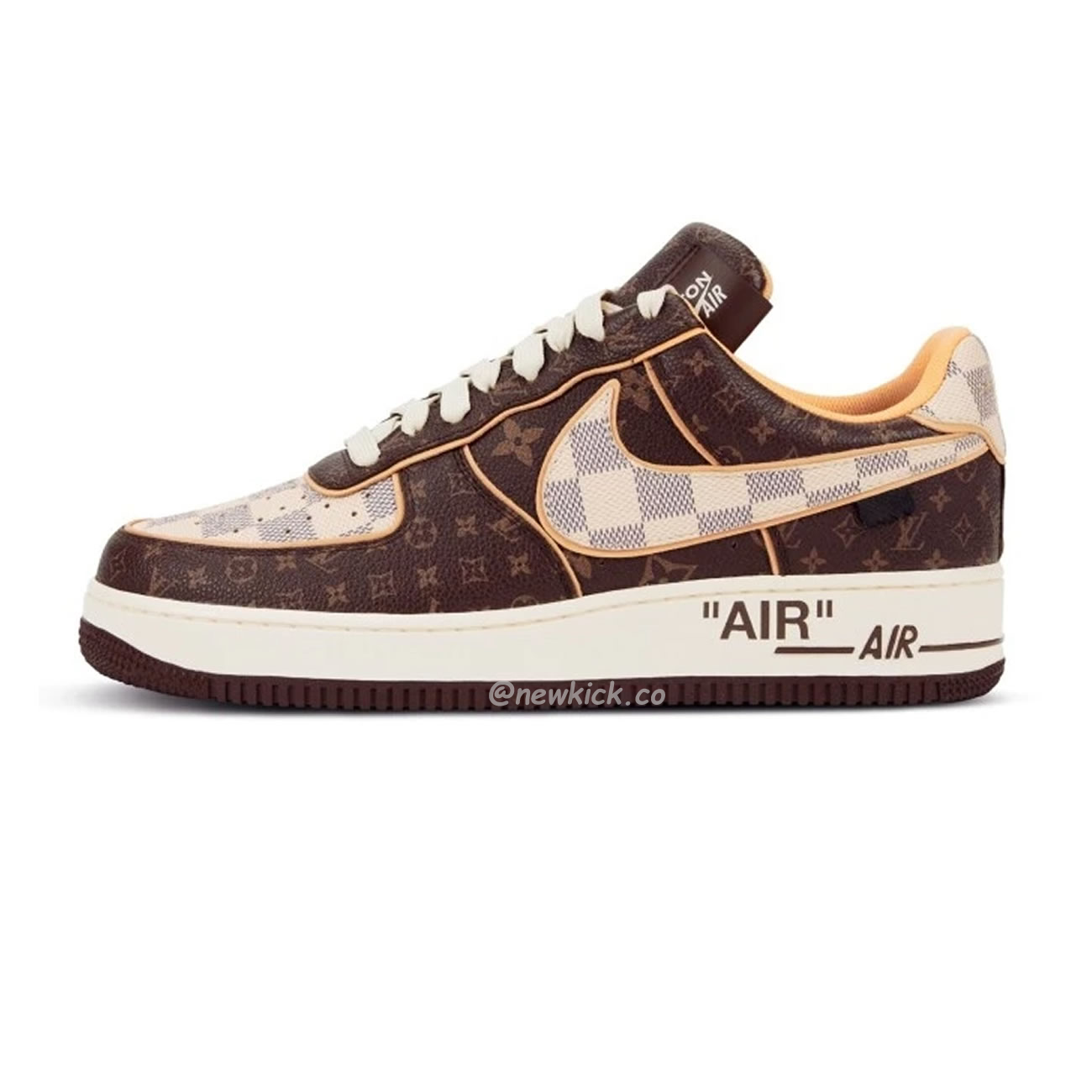 Nike Air Force 1 Low Louis Vuitton Monogram Brown Damier Azur (9) - www.kitistry.com