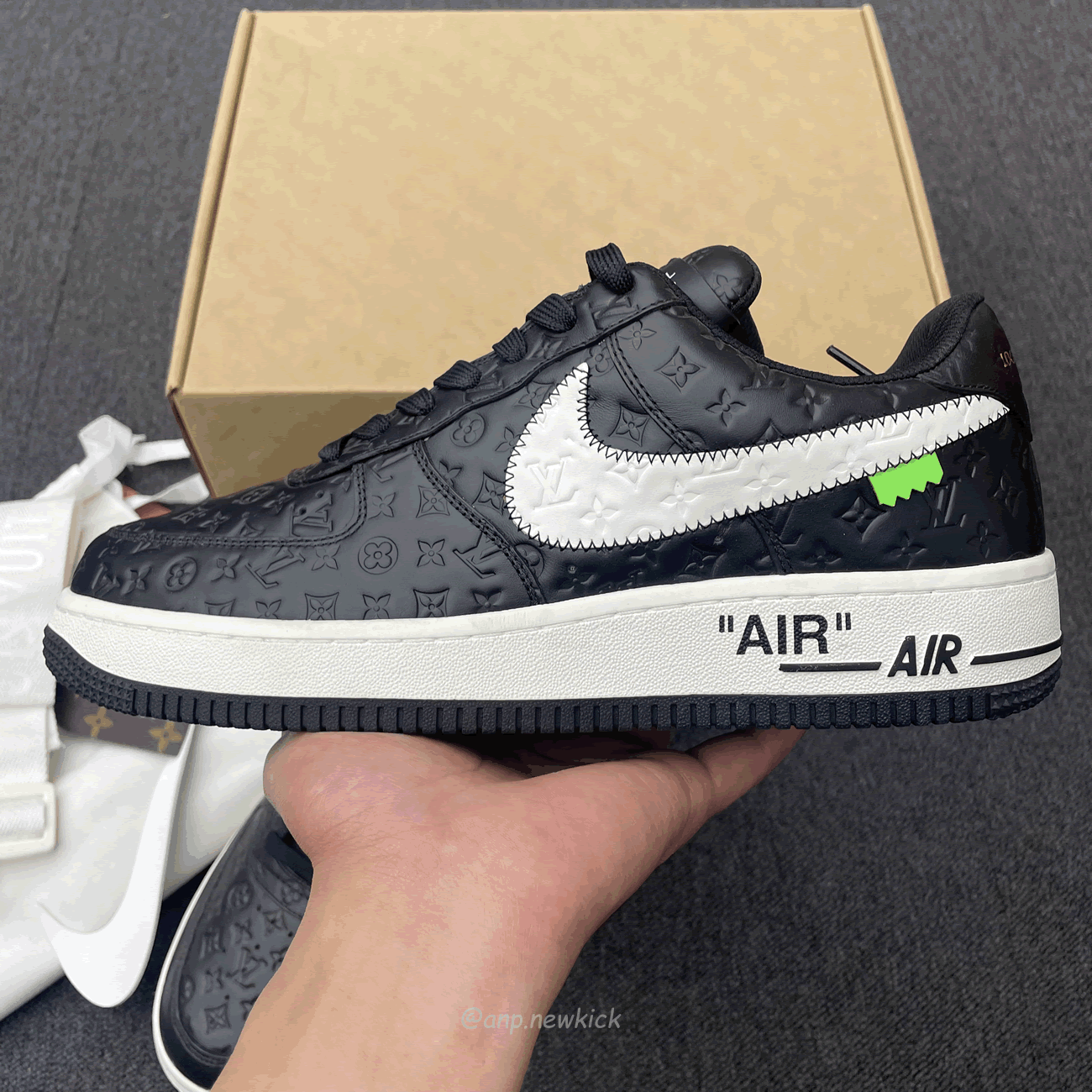 Louis Vuitton Nike Air Force 1 Low By Virgil Abloh White Black (4) - www.kitistry.com