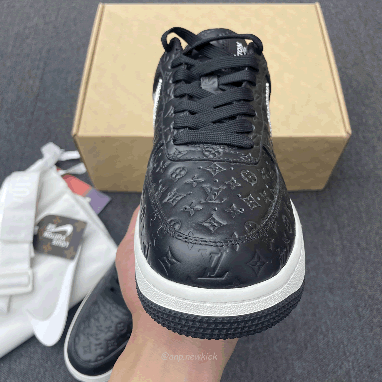 Louis Vuitton Nike Air Force 1 Low By Virgil Abloh White Black (7) - www.kitistry.com
