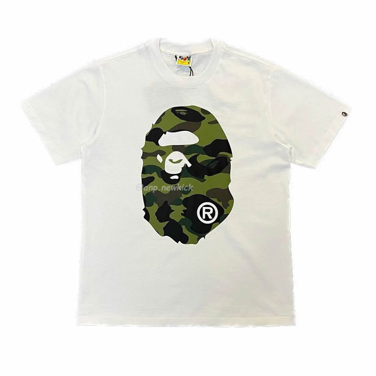 Bape Color Camo Big Ape Head Tee White Black White Green (20) - www.kitistry.com Bape Color Camo Big Ape Head Tee White Black White Green (20) - www.kitistry.com