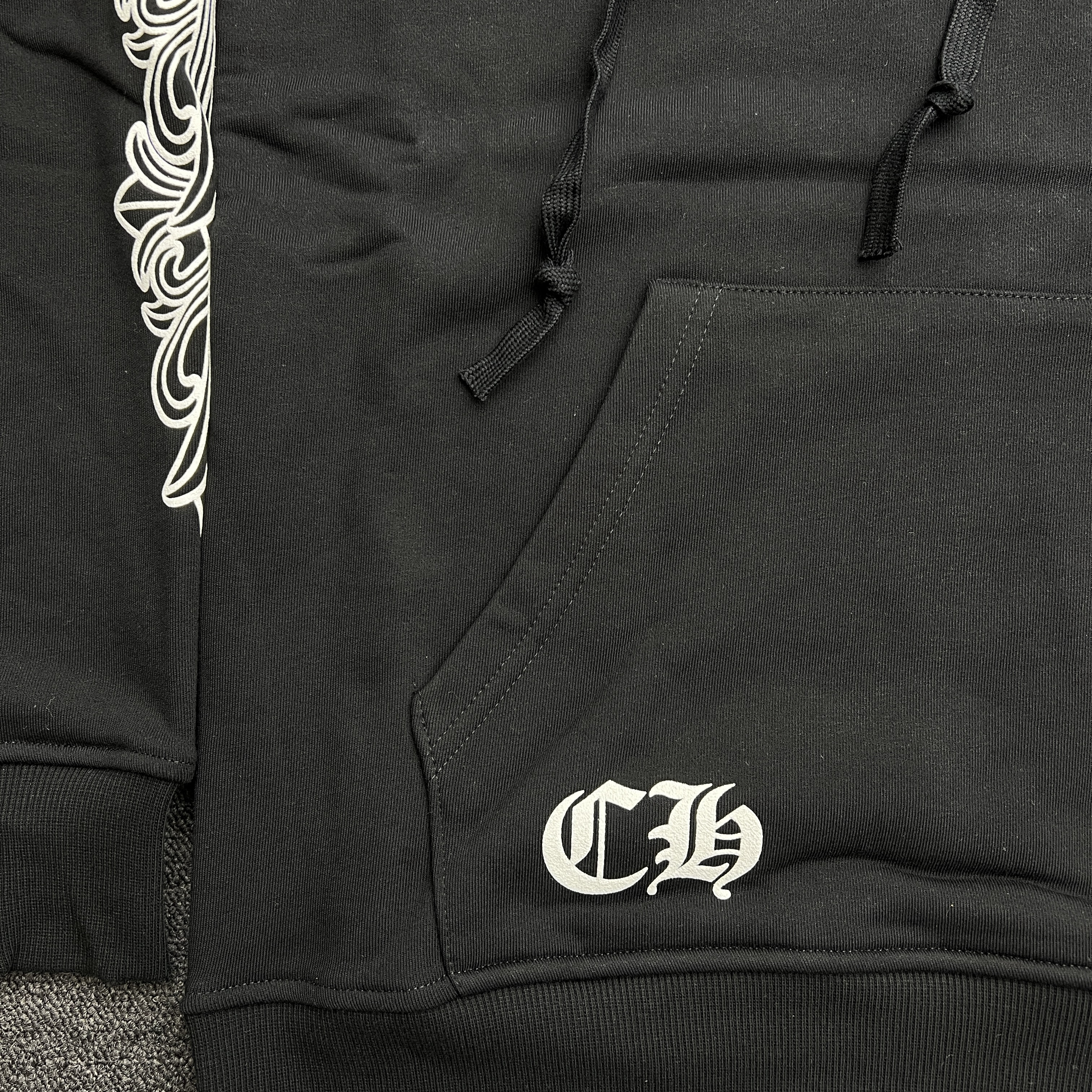 Chrome Hearts Horse Shoe Floral Hoodie Black (14) - www.kitistry.com