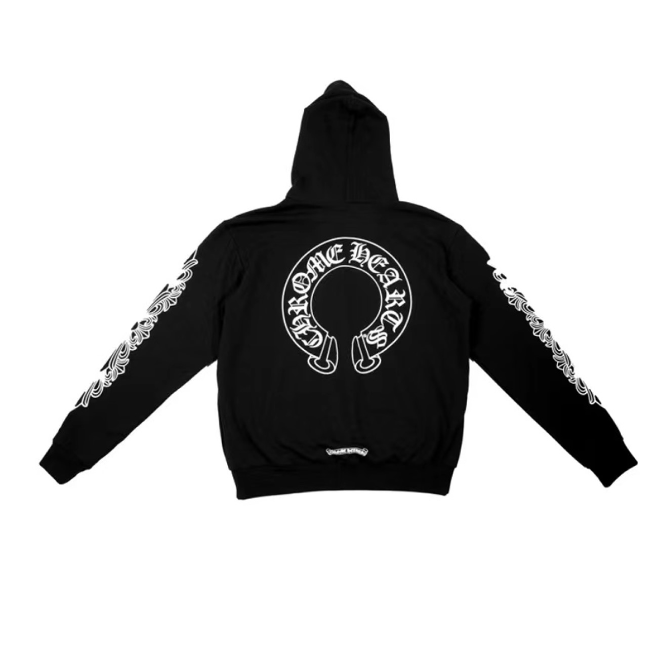Chrome Hearts Horse Shoe Floral Hoodie Black (9) - www.kitistry.com