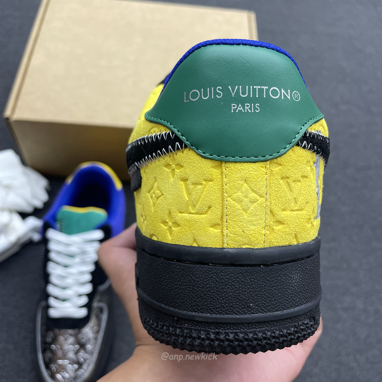 Louis Vuitton Nike Air Force 1 Low By Virgil Abloh Black Metallic Silver (2) - www.kitistry.com