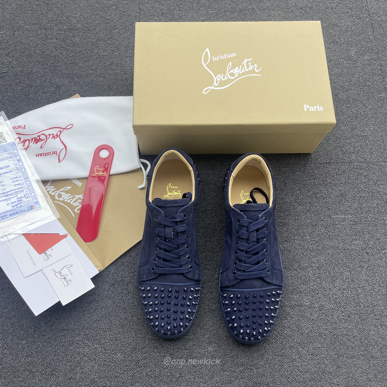 Christian Louboutin Rivet Shoe Blue Suede Calf (3) - www.kitistry.com Christian Louboutin Rivet Shoe Blue Suede Calf (3) - www.kitistry.com