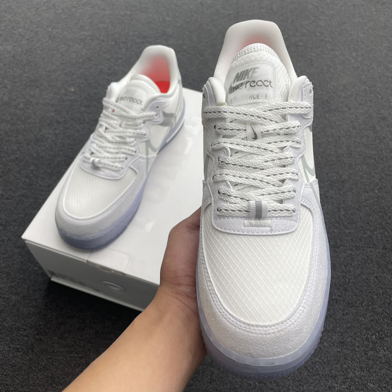 Nike Air Force 1 React White Light Bone Cq8879 100 (10) - www.kitistry.com