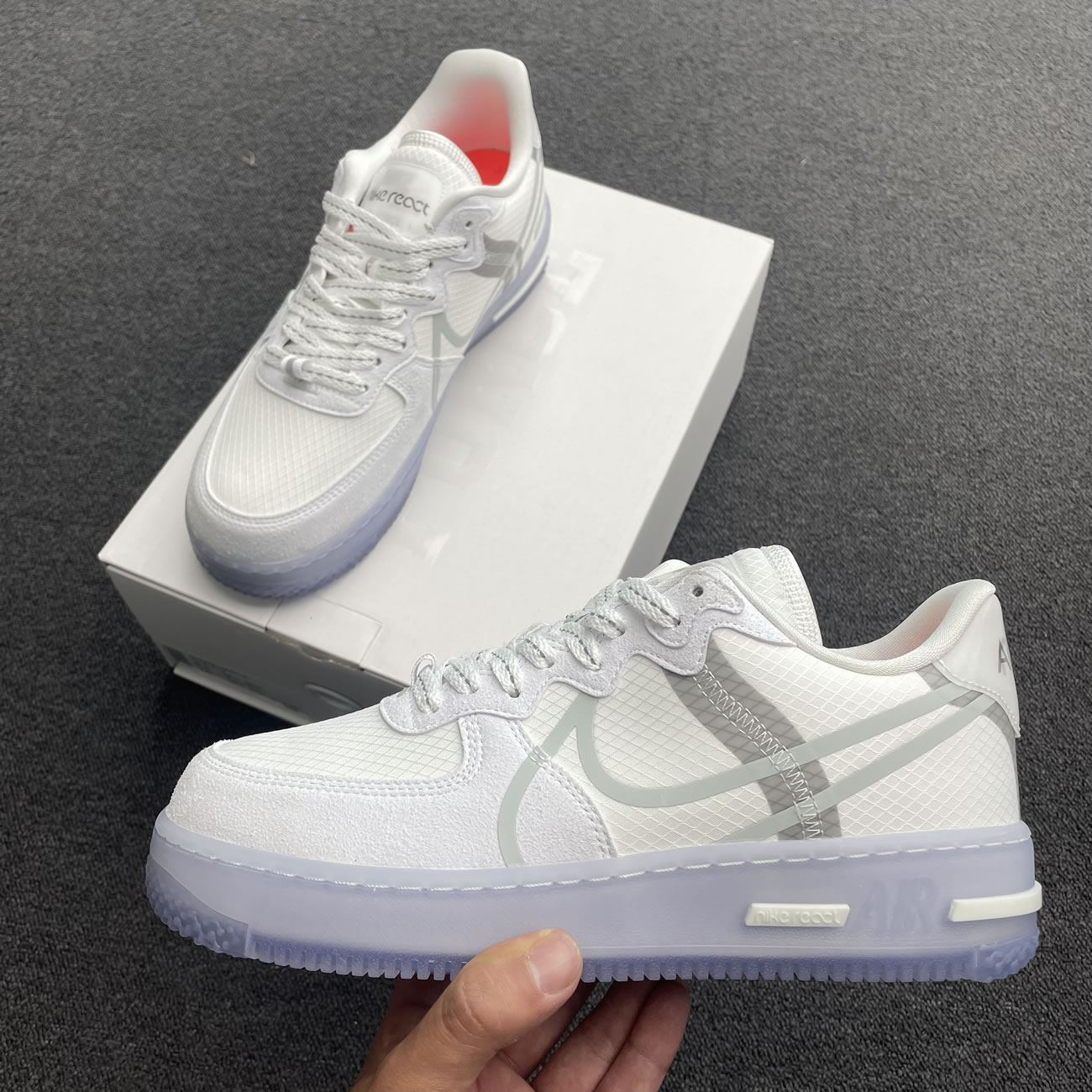 Nike Air Force 1 React White Light Bone Cq8879 100 (11) - www.kitistry.com