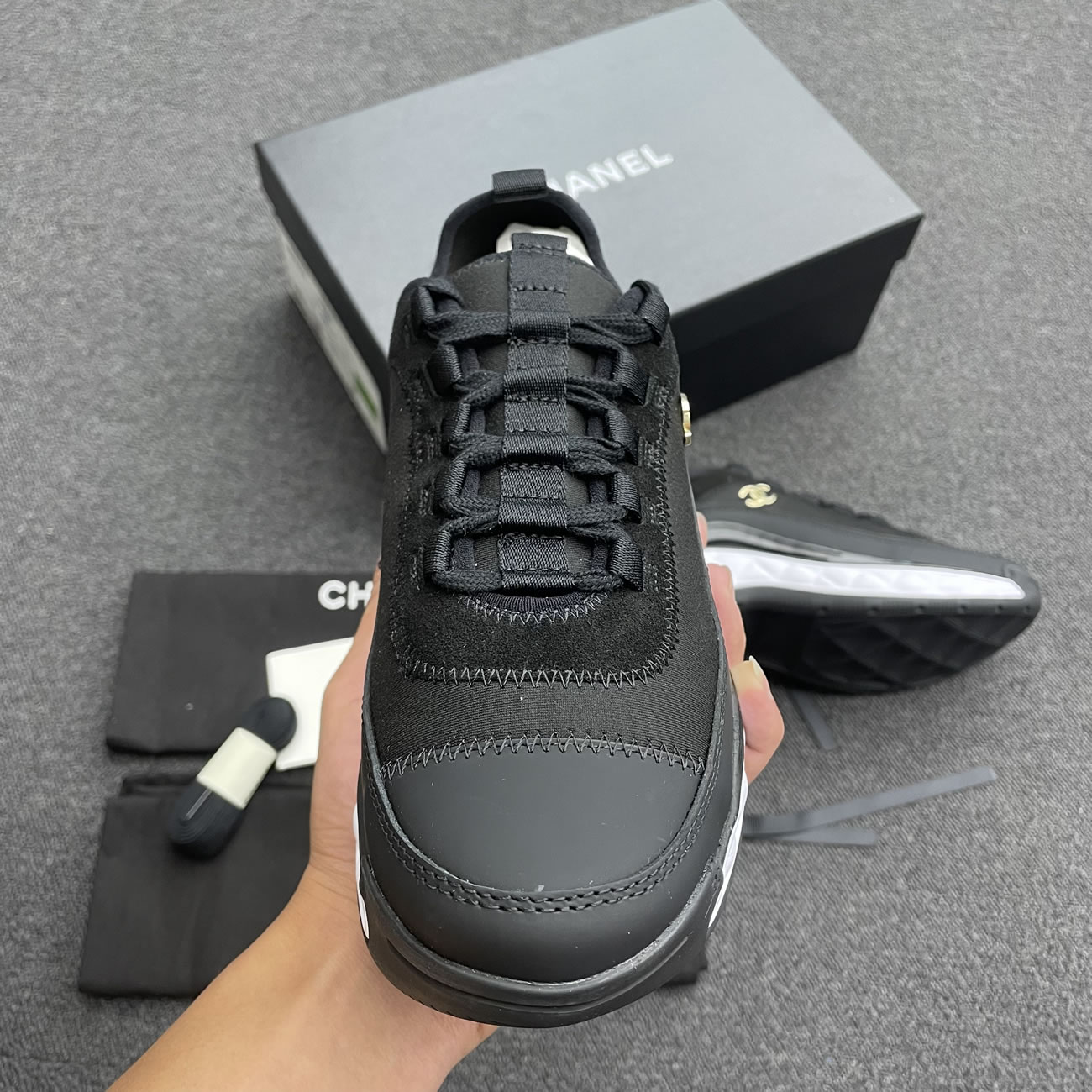 Chanel Casual Style Plain Logo Low Top Sneakers (16) - www.kitistry.com Chanel Casual Style Plain Logo Low Top Sneakers (16) - www.kitistry.com