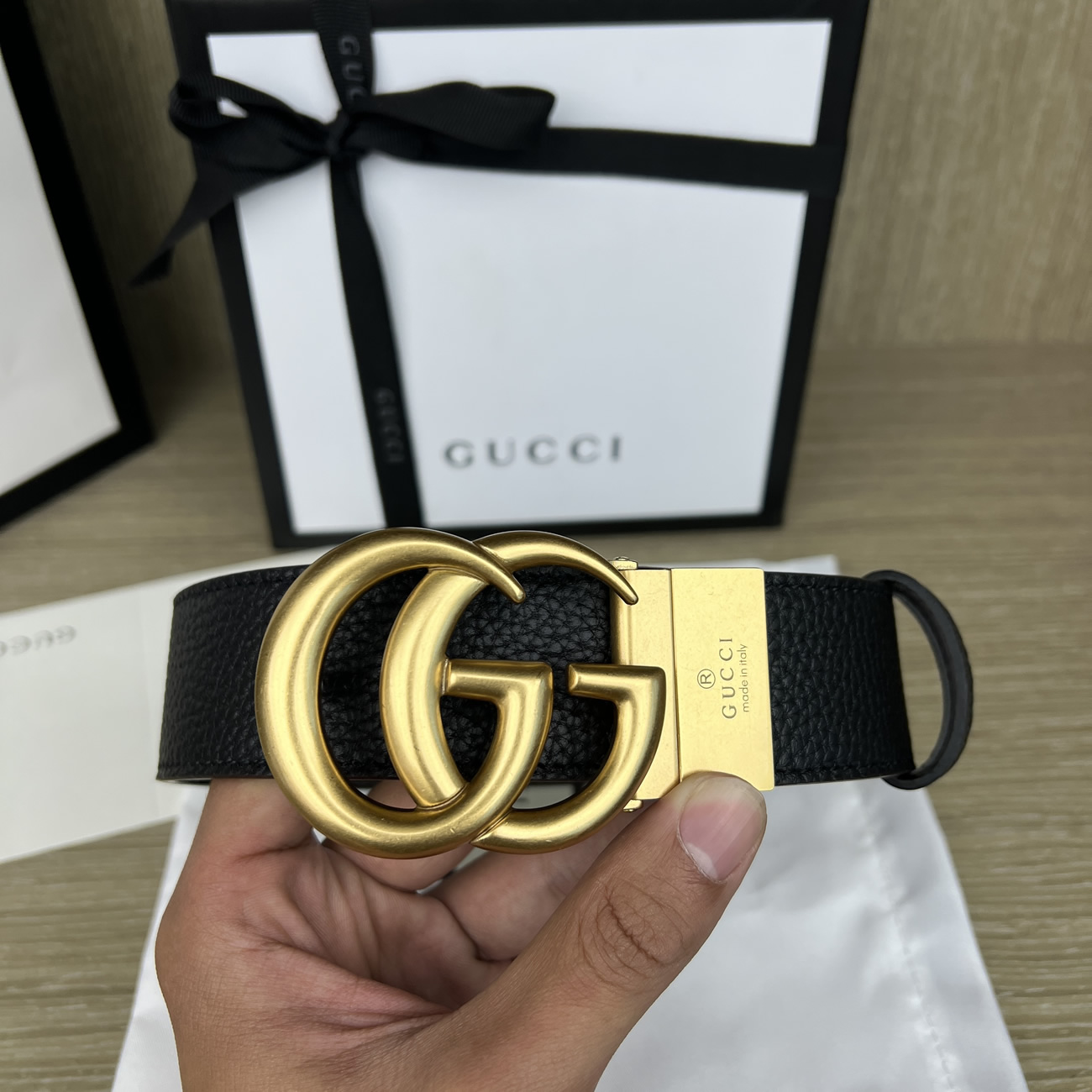 Gucci Double G Logo Full Grain Reversible Belt Leather Black Brown (11) - www.kitistry.com Gucci Double G Logo Full Grain Reversible Belt Leather Black Brown (11) - www.kitistry.com