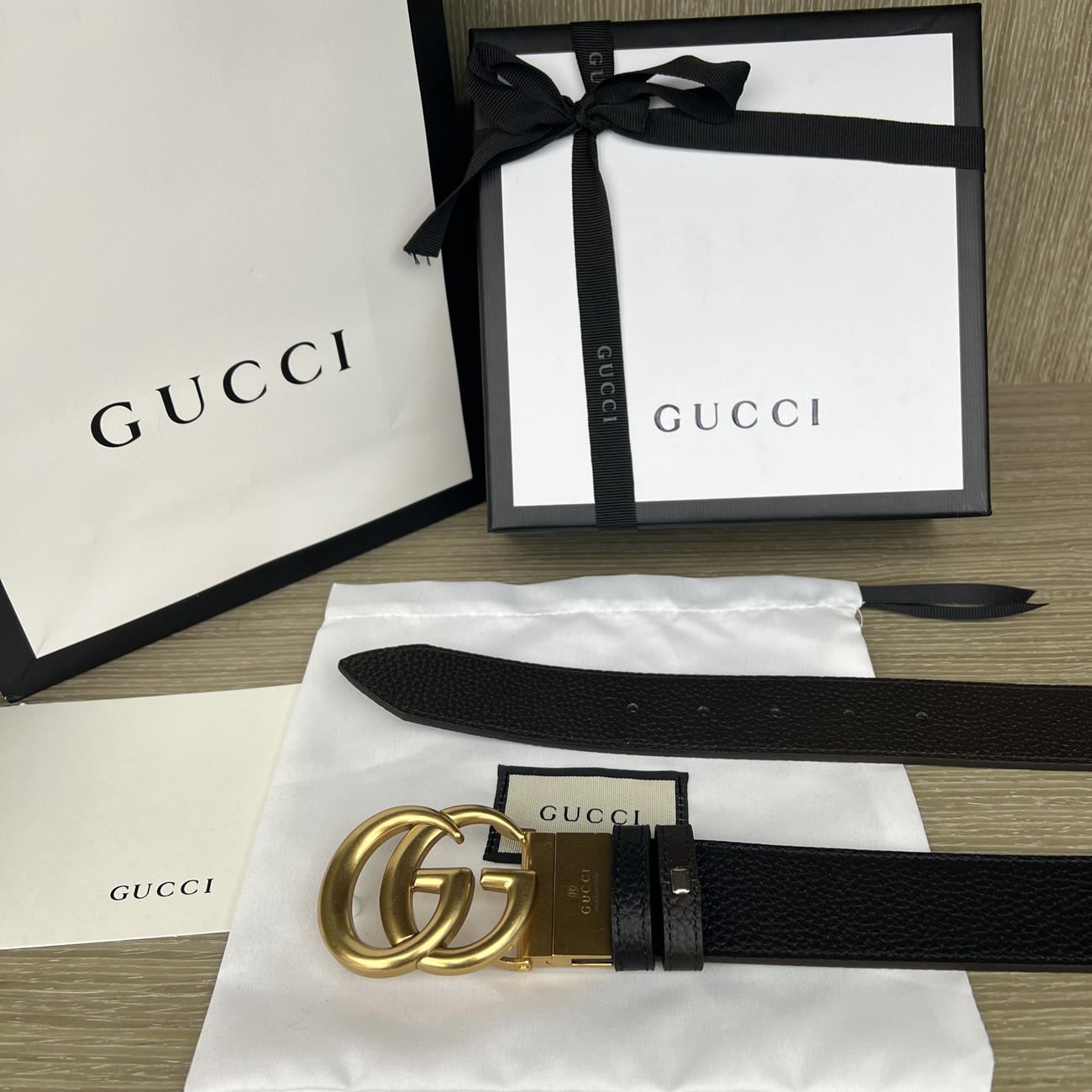 Gucci Double G Logo Full Grain Reversible Belt Leather Black Brown (2) - www.kitistry.com Gucci Double G Logo Full Grain Reversible Belt Leather Black Brown (2) - www.kitistry.com