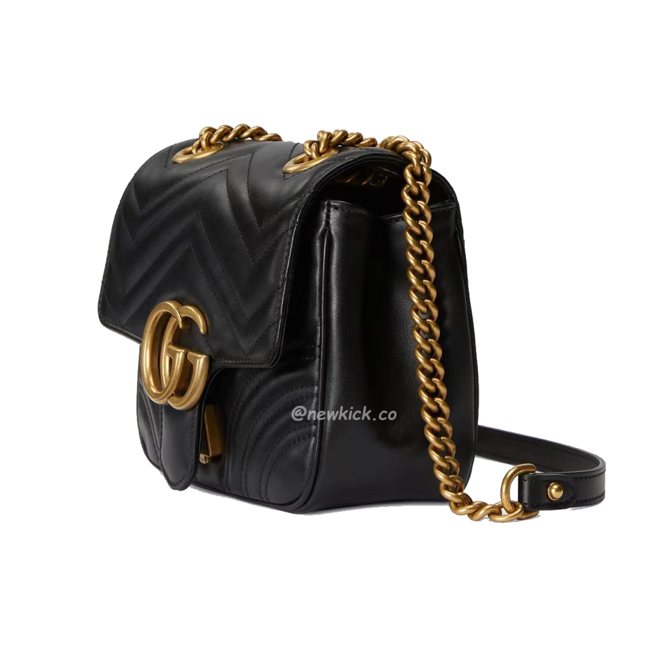 Gucci Gg Marmont Mini Shoulder Bag Matelasse Chevron Black (11) - www.kitistry.com