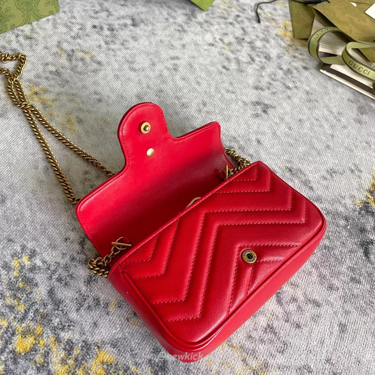 Gucci Gg Marmont Matelasse Super Mini Bag Red (11) - www.kitistry.com