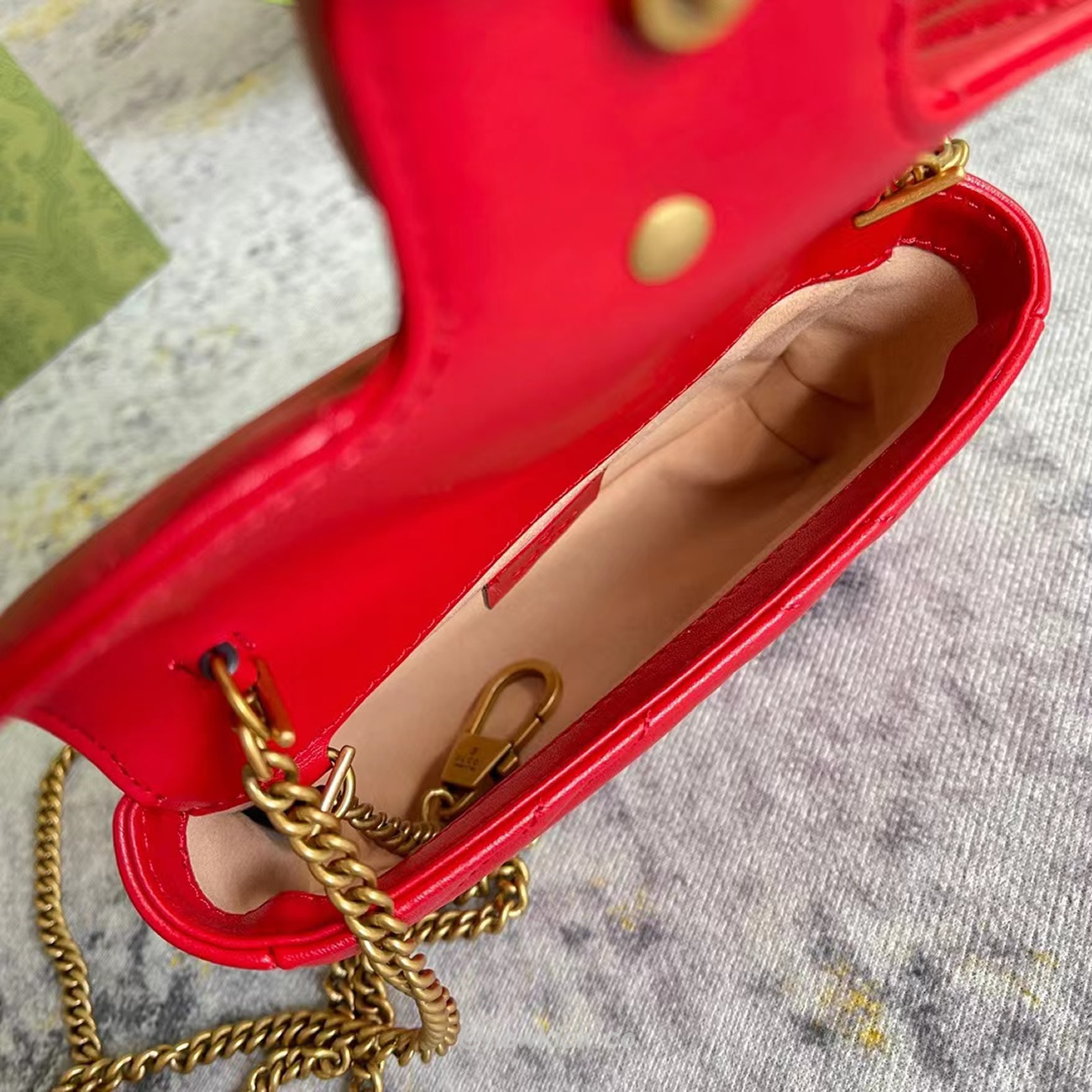 Gucci Gg Marmont Matelasse Super Mini Bag Red (4) - www.kitistry.com