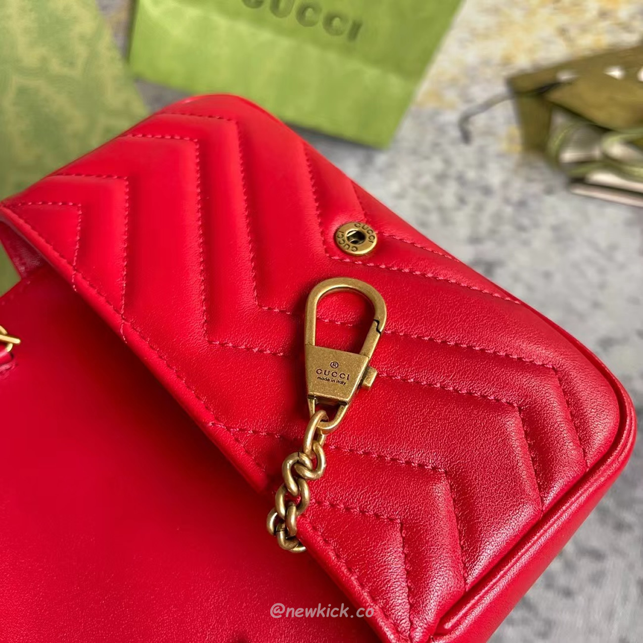 Gucci Gg Marmont Matelasse Super Mini Bag Red (9) - www.kitistry.com