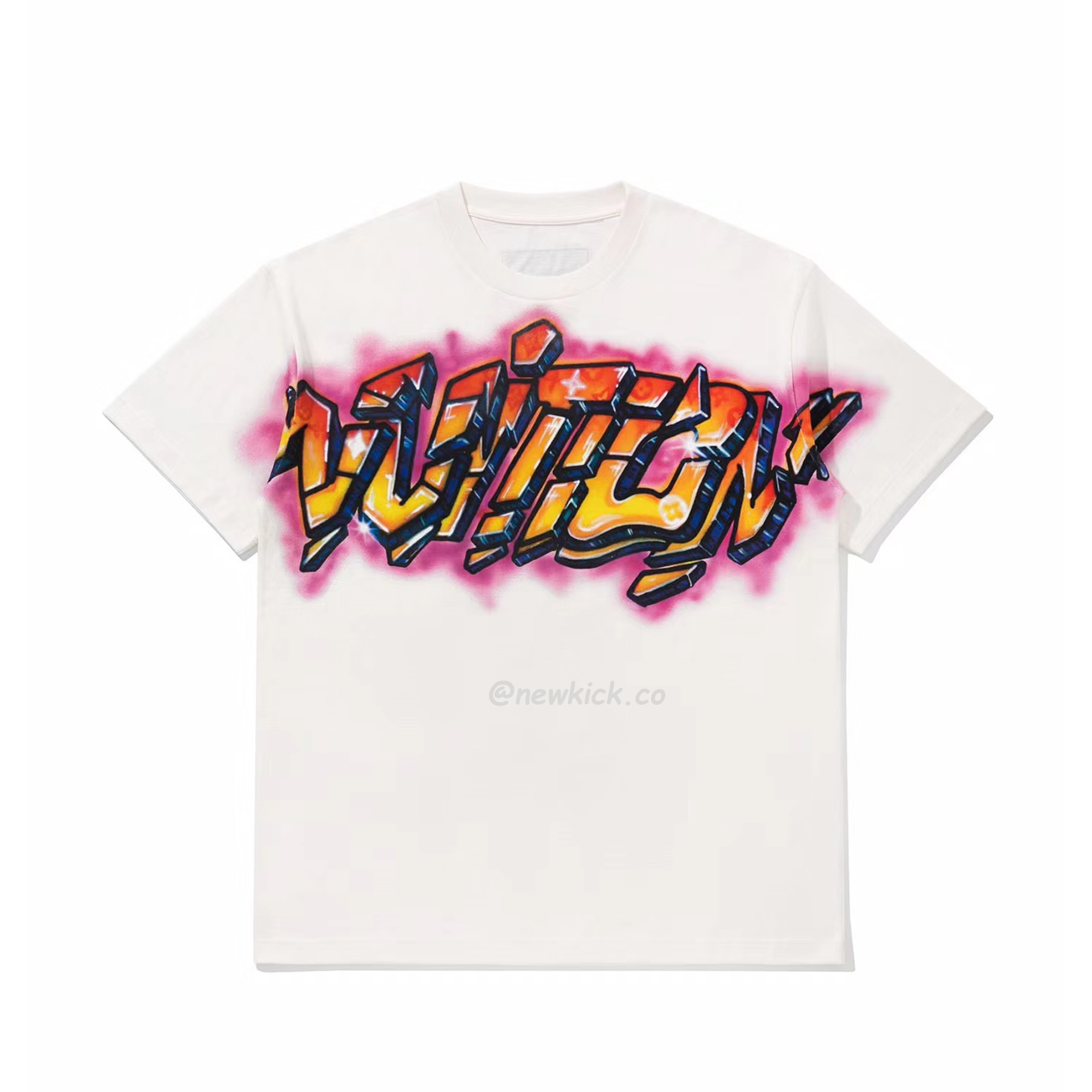 Louis Vuitton Graffiti T Shirt Milky White (1) - www.kitistry.com