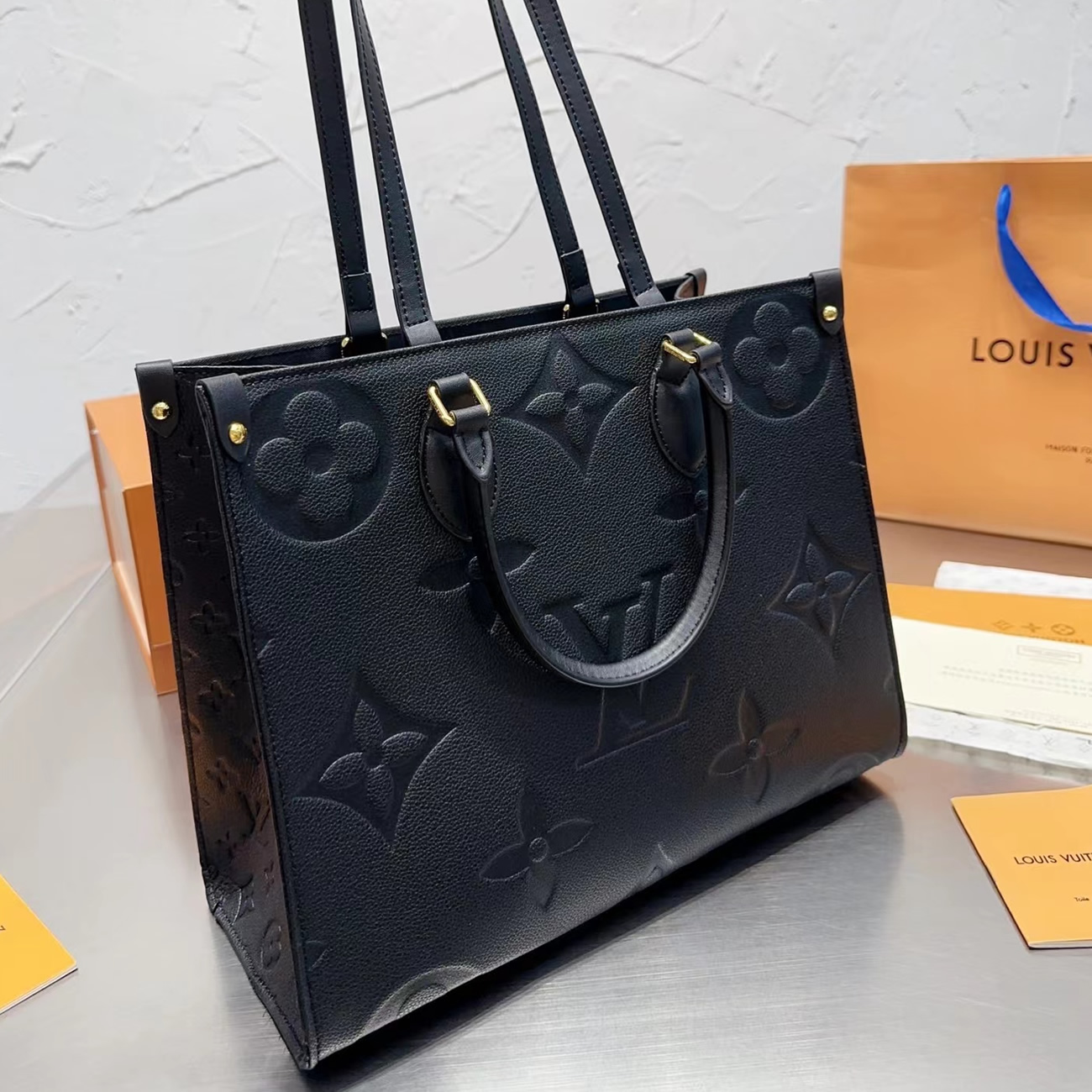 Louis Vuitton Onthego Empreinte M L Black M45595 (33) - www.kitistry.com