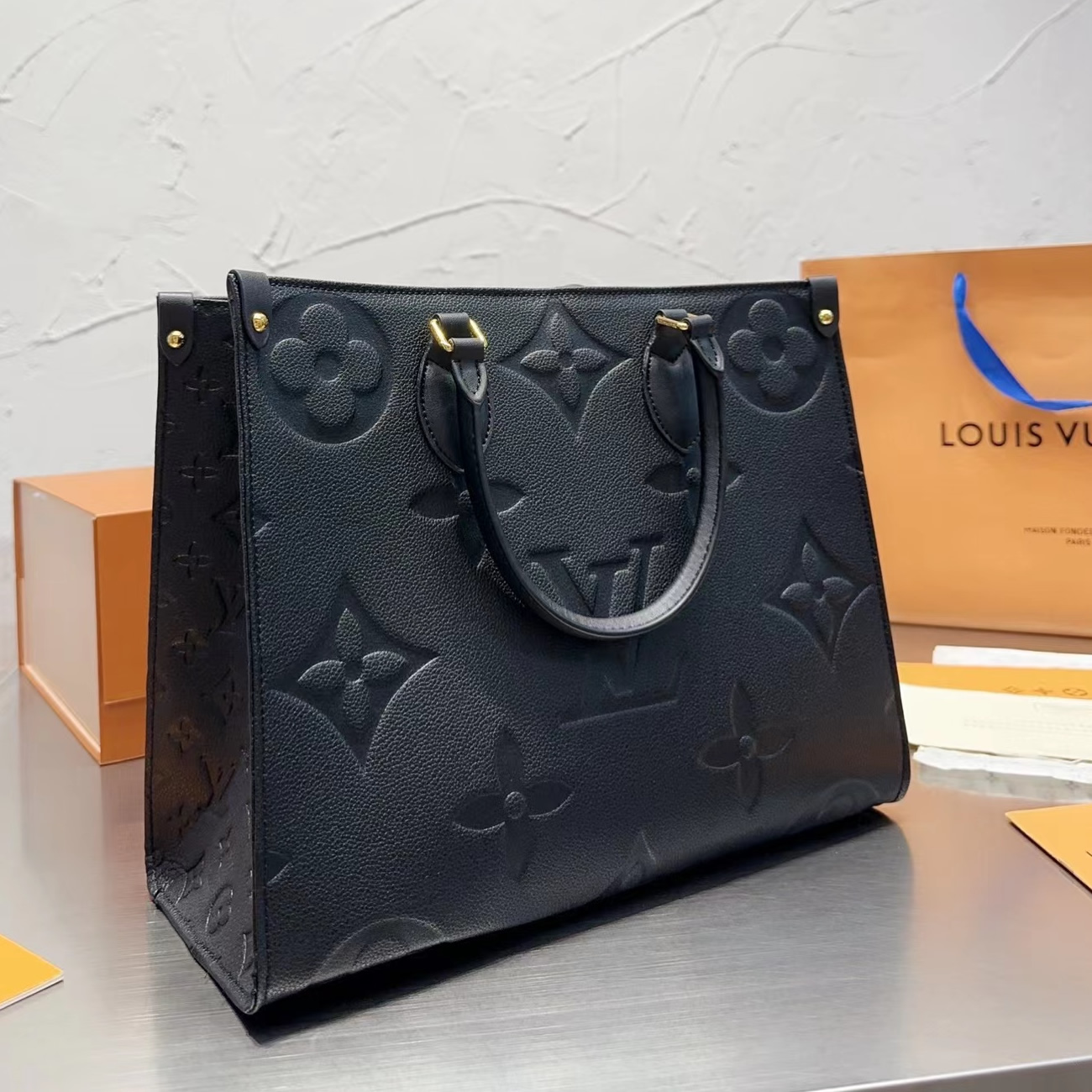Louis Vuitton Onthego Empreinte M L Black M45595 (37) - www.kitistry.com
