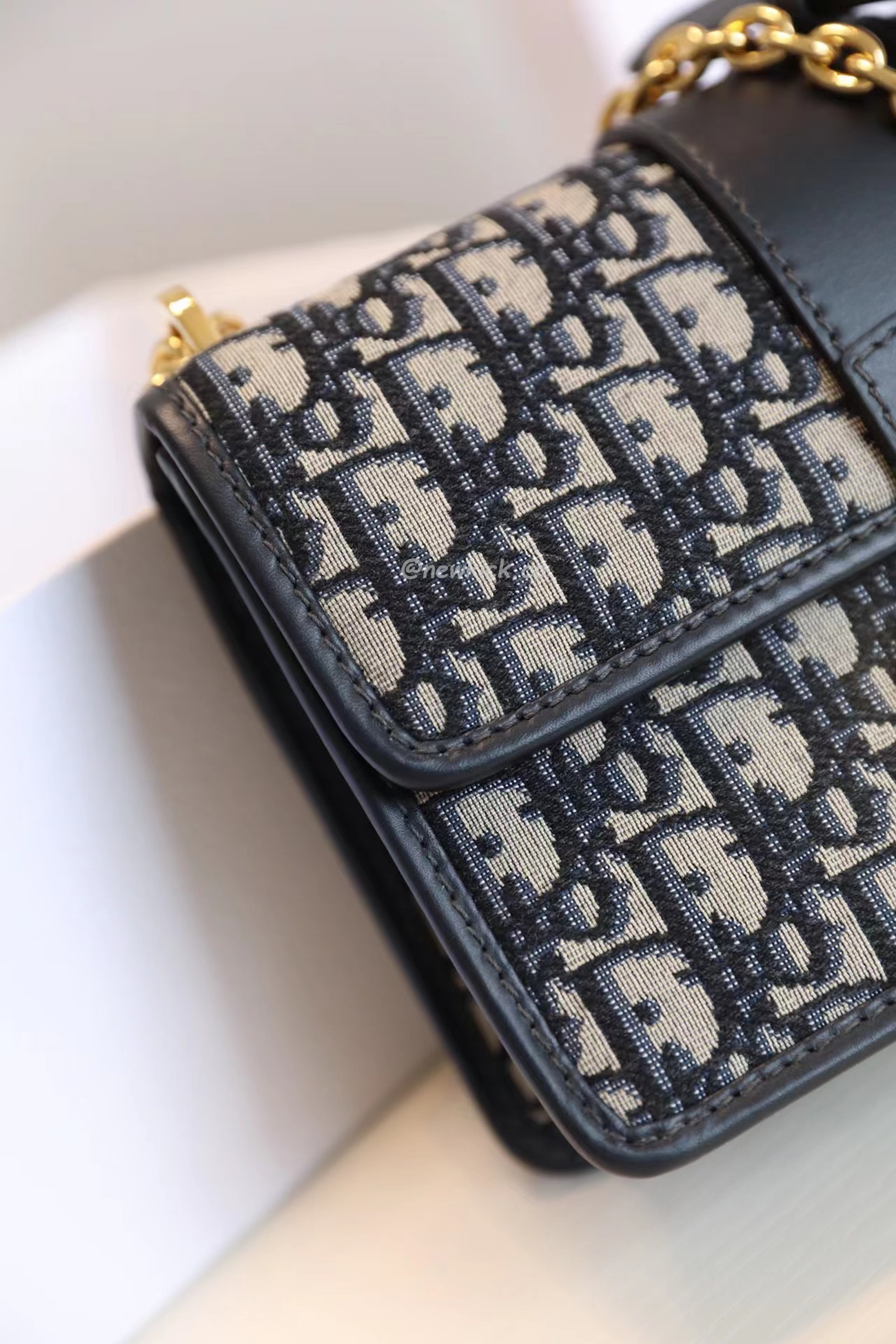 Dior 30 Montaigne Chain Bag Blue Dior Oblique Jacquard M9208utzq M928 (21) - www.kitistry.com