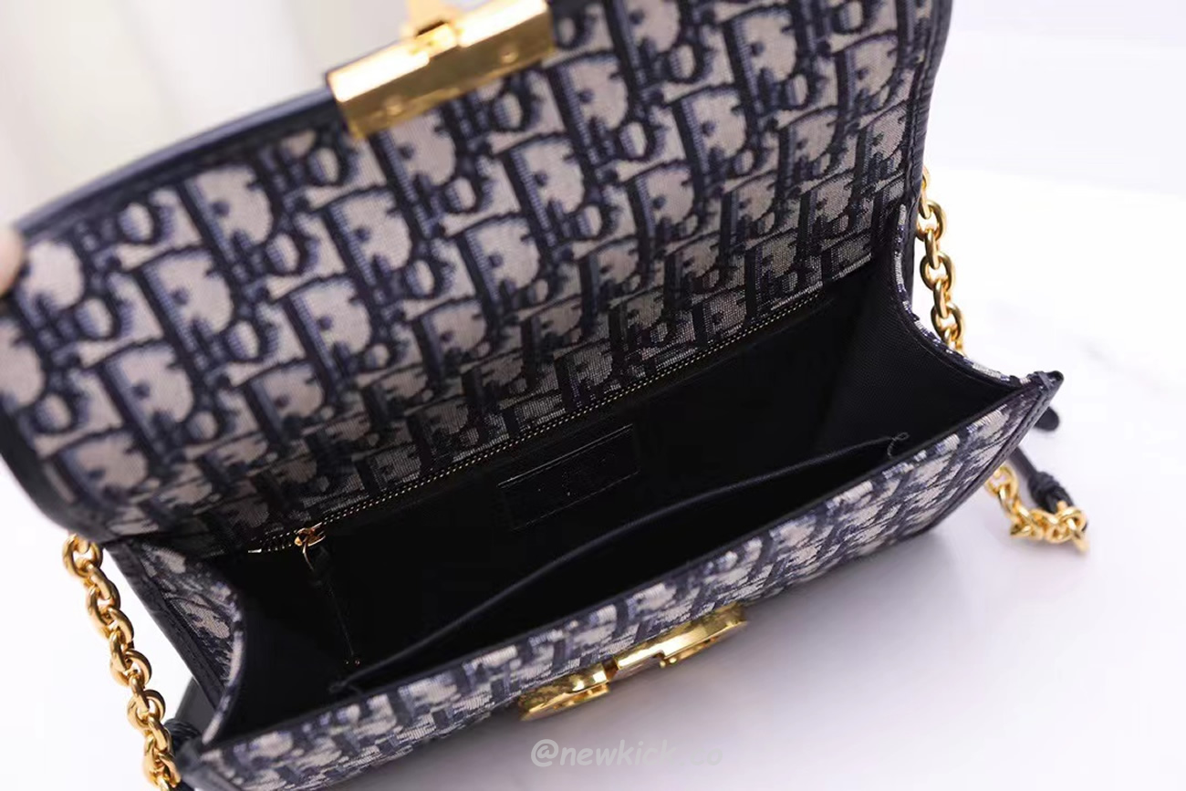 Dior 30 Montaigne Chain Bag Blue Dior Oblique Jacquard M9208utzq M928 (22) - www.kitistry.com