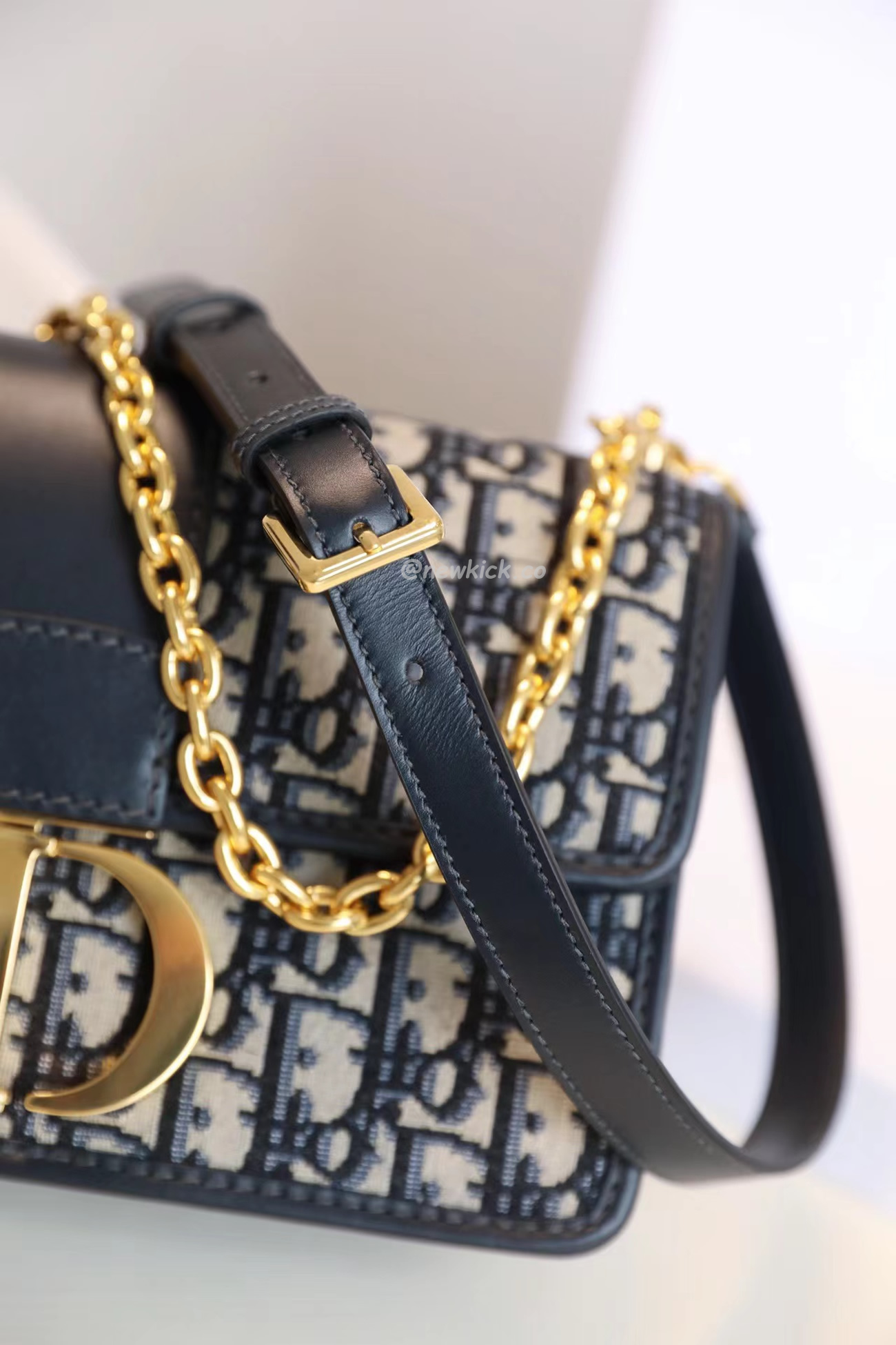 Dior 30 Montaigne Chain Bag Blue Dior Oblique Jacquard M9208utzq M928 (25) - www.kitistry.com