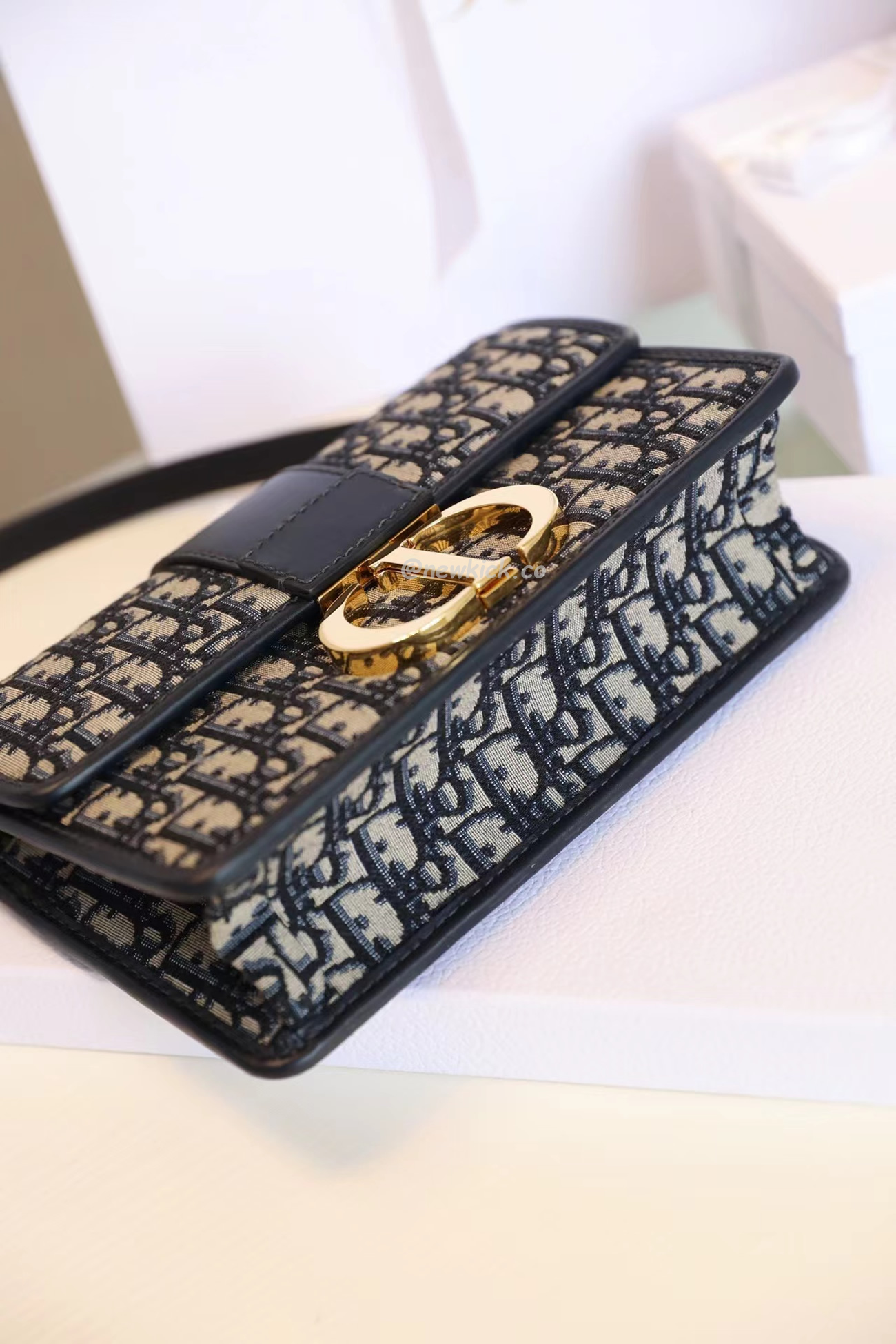 Dior 30 Montaigne Chain Bag Blue Dior Oblique Jacquard M9208utzq M928 (26) - www.kitistry.com
