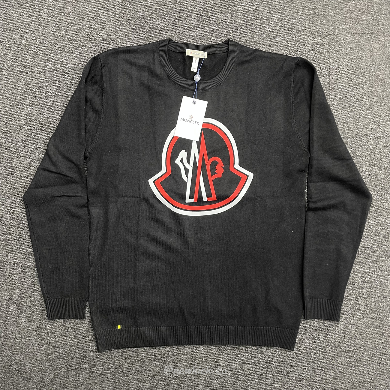 Moncler 2022 Crew Neck Pullover T Shirt Print Black (4) - www.kitistry.com
