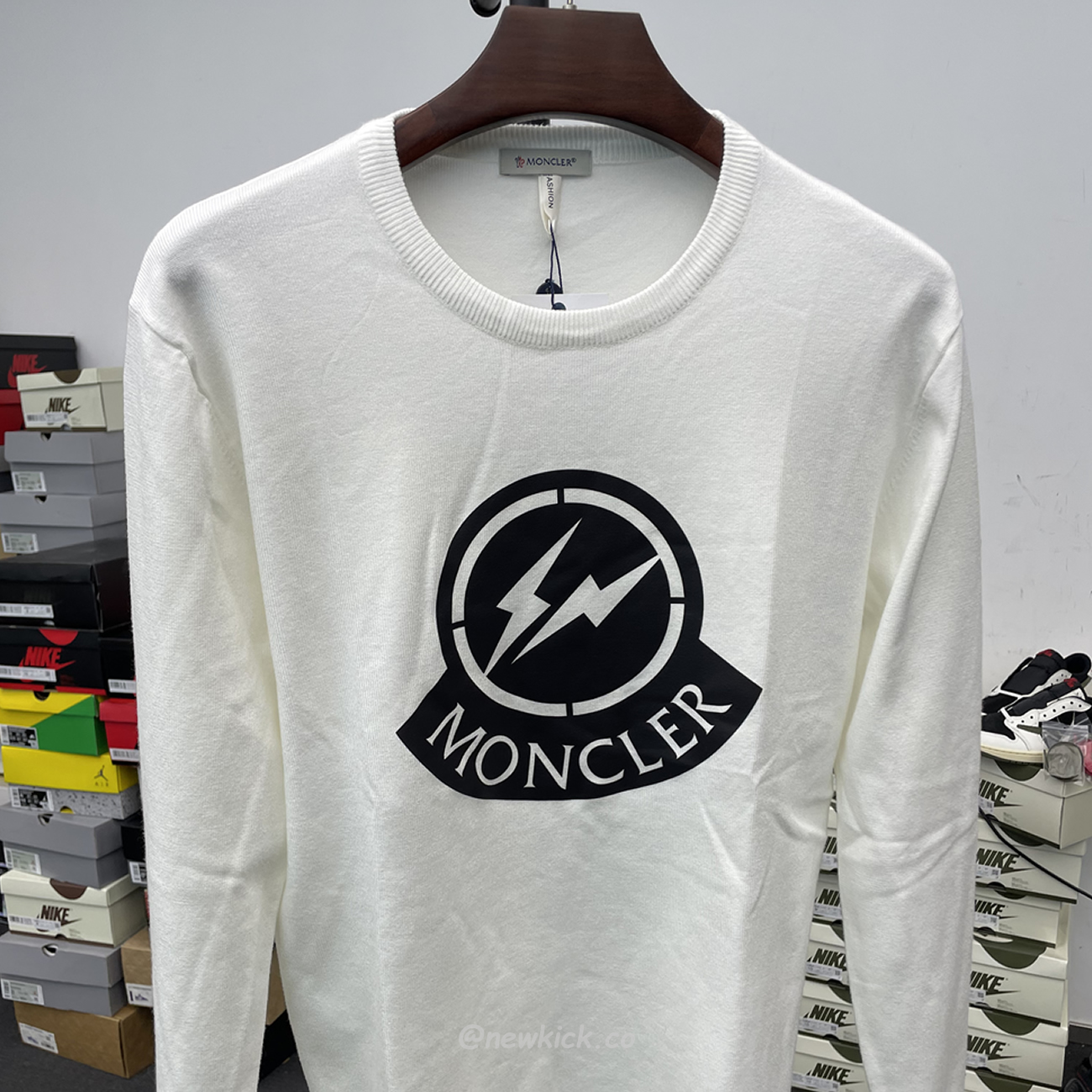 Moncler 2022 Crew Neck Pullover T Shirt Print White (5) - www.kitistry.com