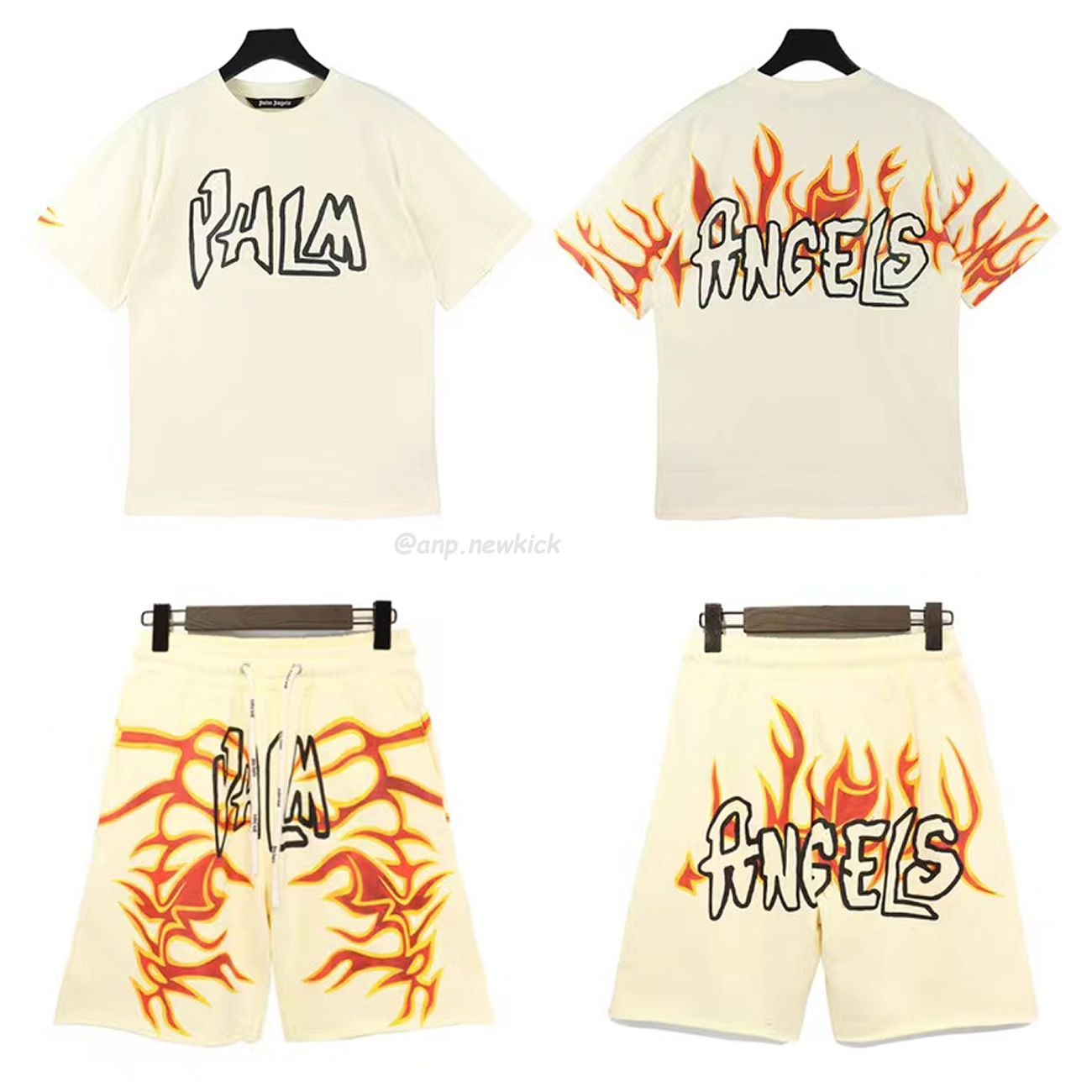 Palm Angels Graffiti Flame T Shirt Shorts Black White (9) - www.kitistry.com Palm Angels Graffiti Flame T Shirt Shorts Black White (9) - www.kitistry.com