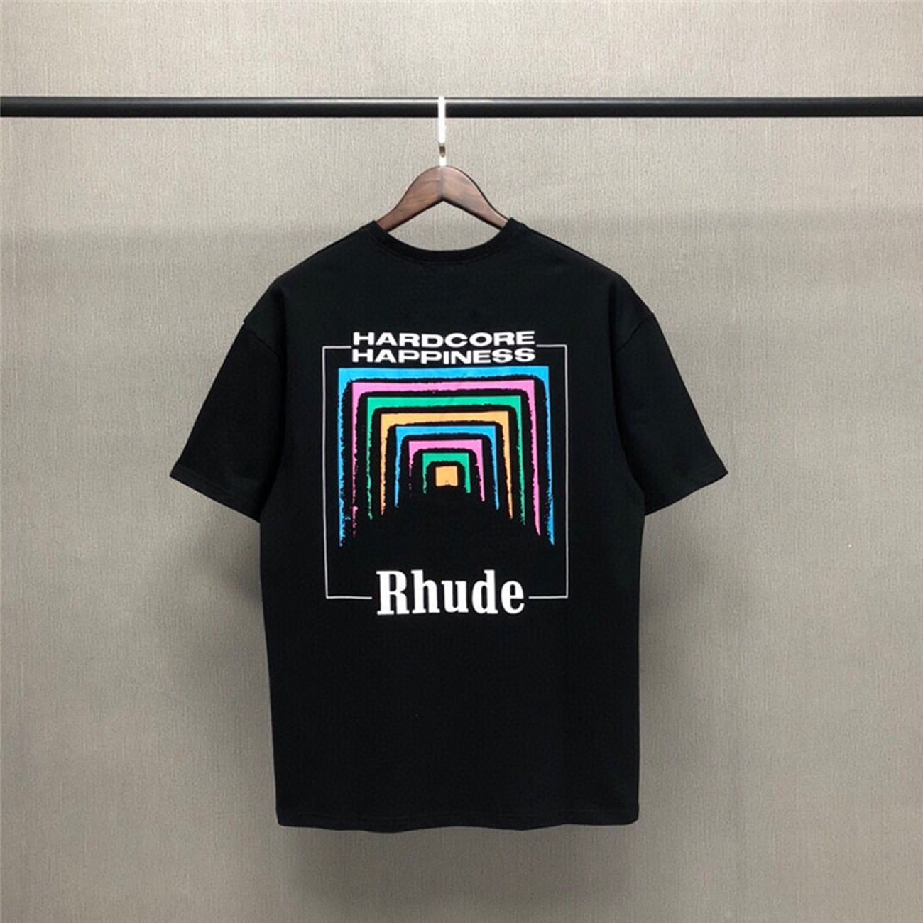Rhude Loose T Shirts Men Top Cotton Horse Steed Print Short Sleev (4) - www.kitistry.com