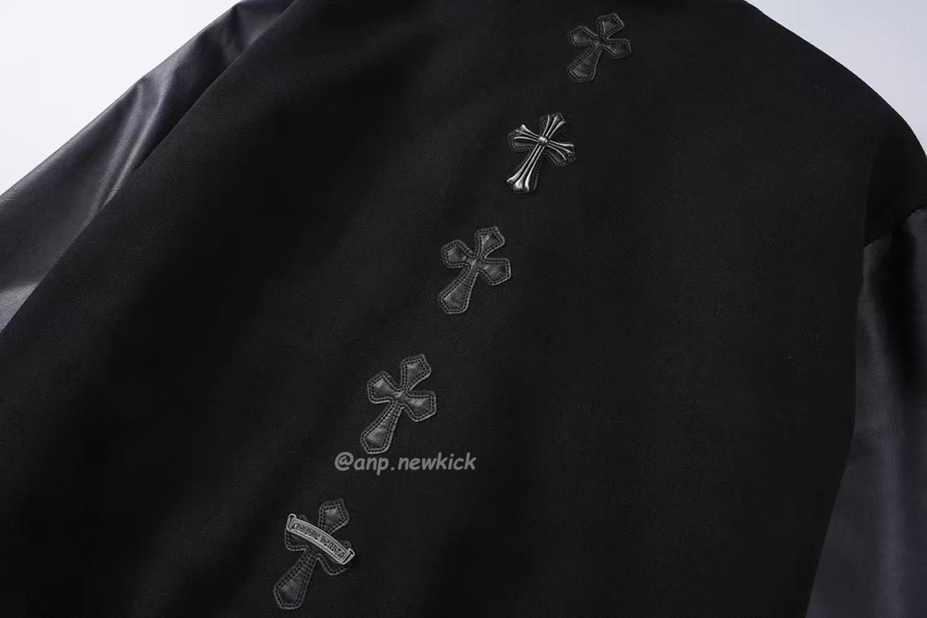Chrome Hearts Patchwork Baseball Cross Jacket Black White (5) - www.kitistry.com Chrome Hearts Patchwork Baseball Cross Jacket Black White (5) - www.kitistry.com