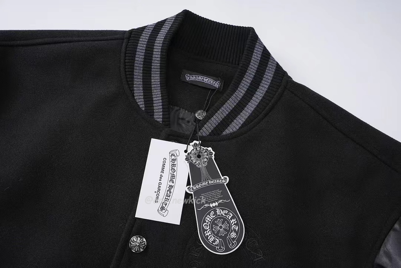 Chrome Hearts Patchwork Baseball Cross Jacket Black White (6) - www.kitistry.com Chrome Hearts Patchwork Baseball Cross Jacket Black White (6) - www.kitistry.com