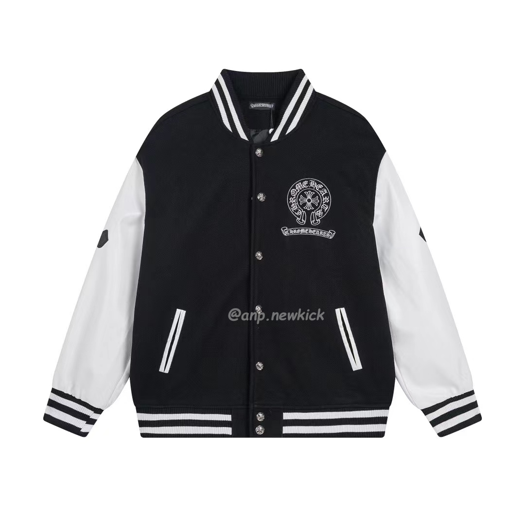 Chrome Hearts Patchwork Baseball Jacket Black White (1) - www.kitistry.com Chrome Hearts Patchwork Baseball Jacket Black White (1) - www.kitistry.com