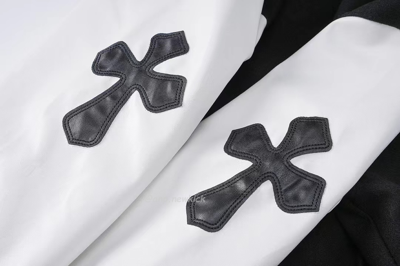 Chrome Hearts Patchwork Baseball Jacket Black White (4) - www.kitistry.com Chrome Hearts Patchwork Baseball Jacket Black White (4) - www.kitistry.com