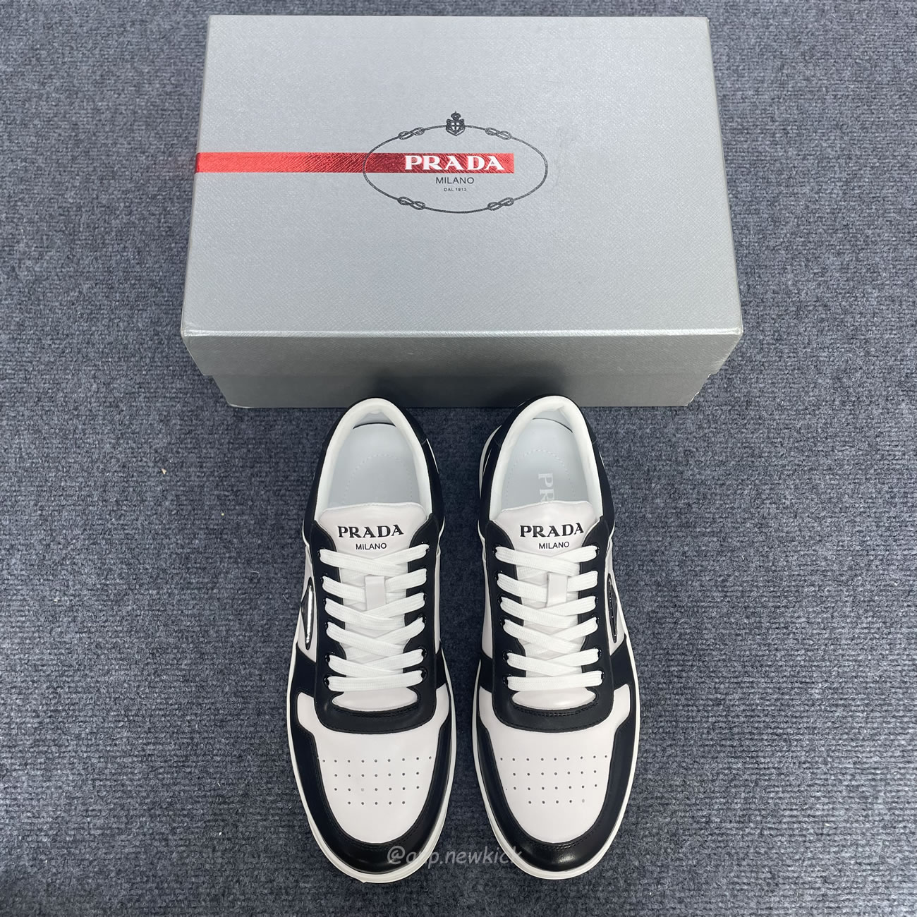 Prada Downtown Low Top Sneakers Leather White Black 2ee364 3lkg F0964 (3) - www.kitistry.com Prada Downtown Low Top Sneakers Leather White Black 2ee364 3lkg F0964 (3) - www.kitistry.com