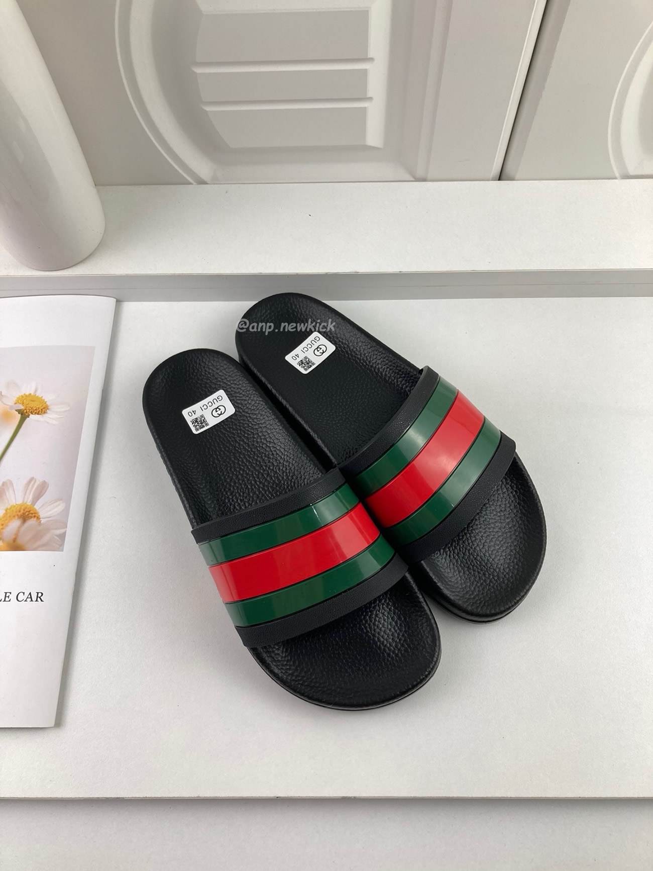 Gucci Rubber Slides Red Green 308234 Gib10 1098 (2) - www.kitistry.com